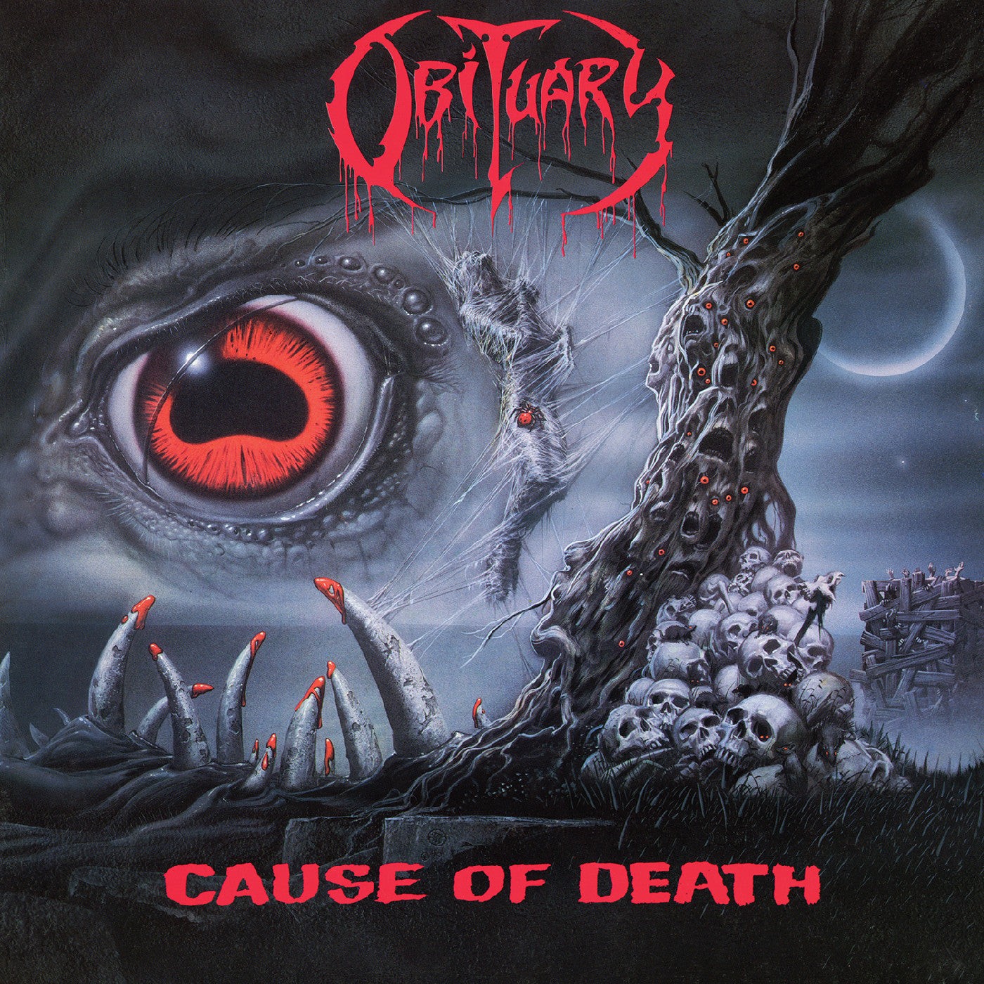 Obituary – (PRESALE 8/7/26) Cause of Death – Remastered (SPLATTER GRAY VINYL LP