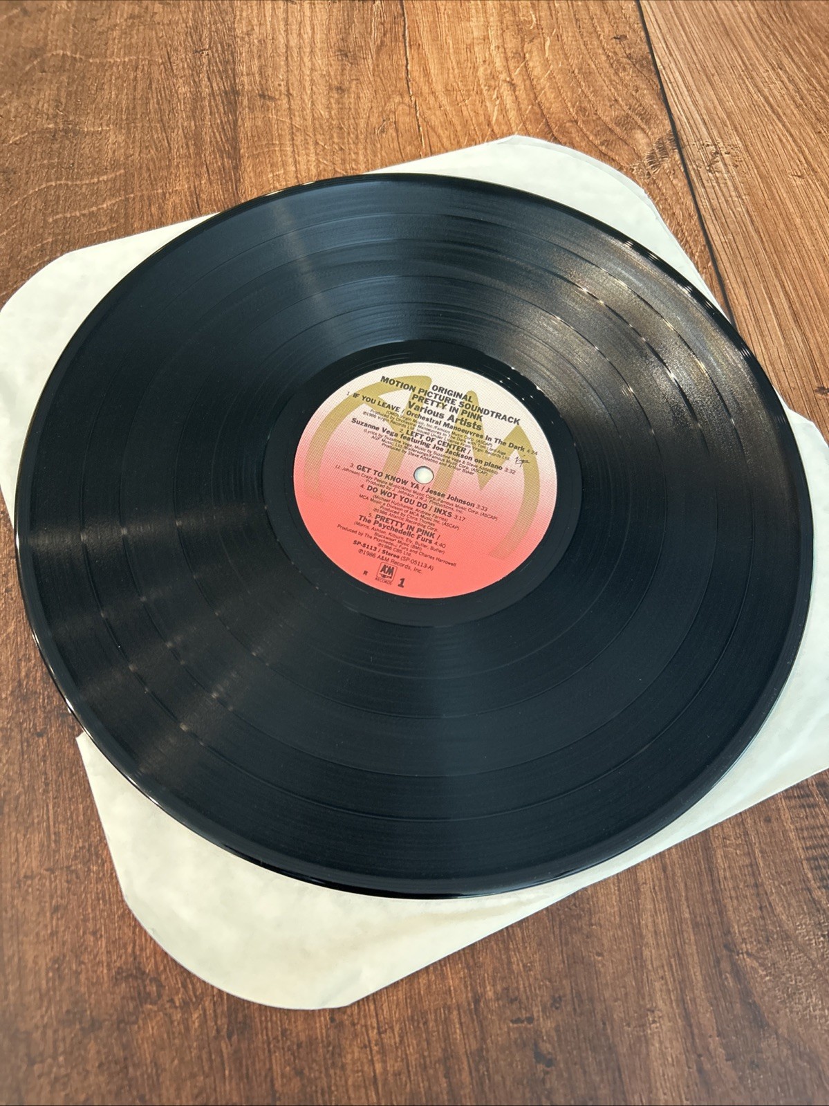 Pretty In Pink Movie Soundtrack Vinyl LP 1986 Original A&M SP-5113 Clean VG+