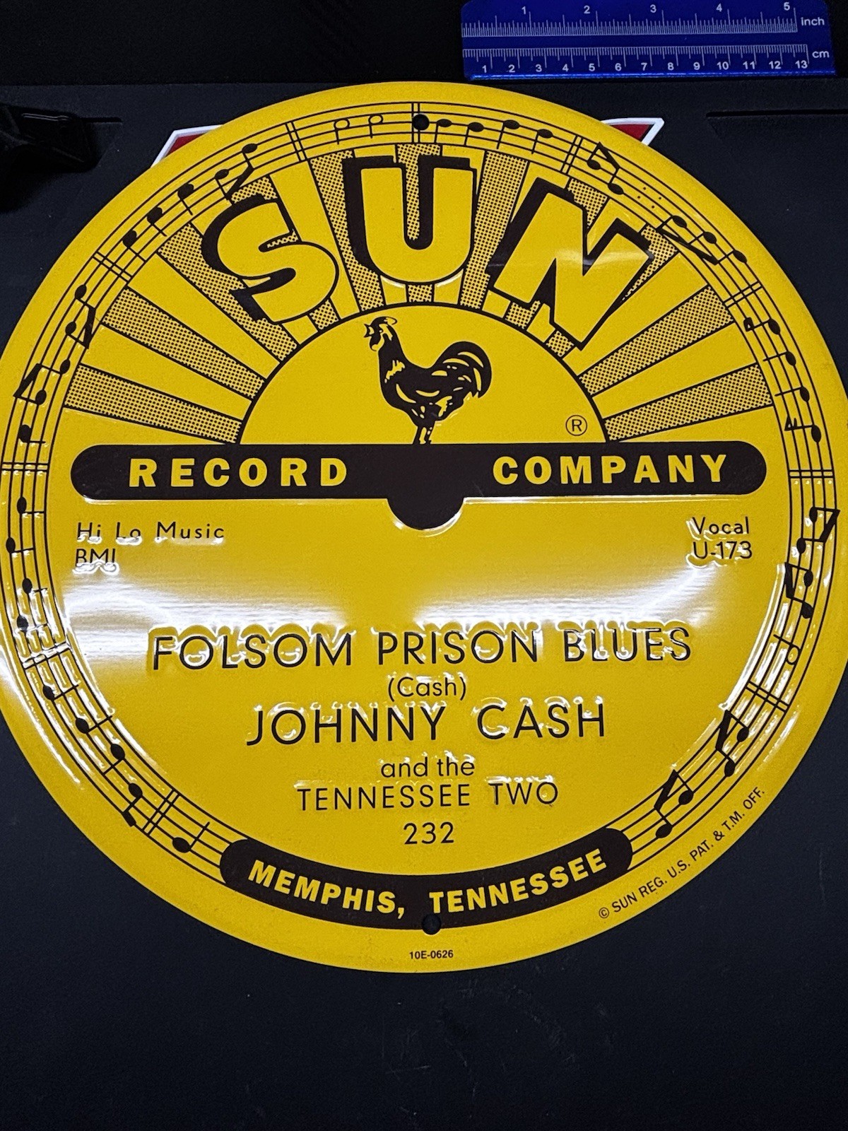 Sun Record Company Johnny Cash Folsom Prison Blues Vinyl Single 232