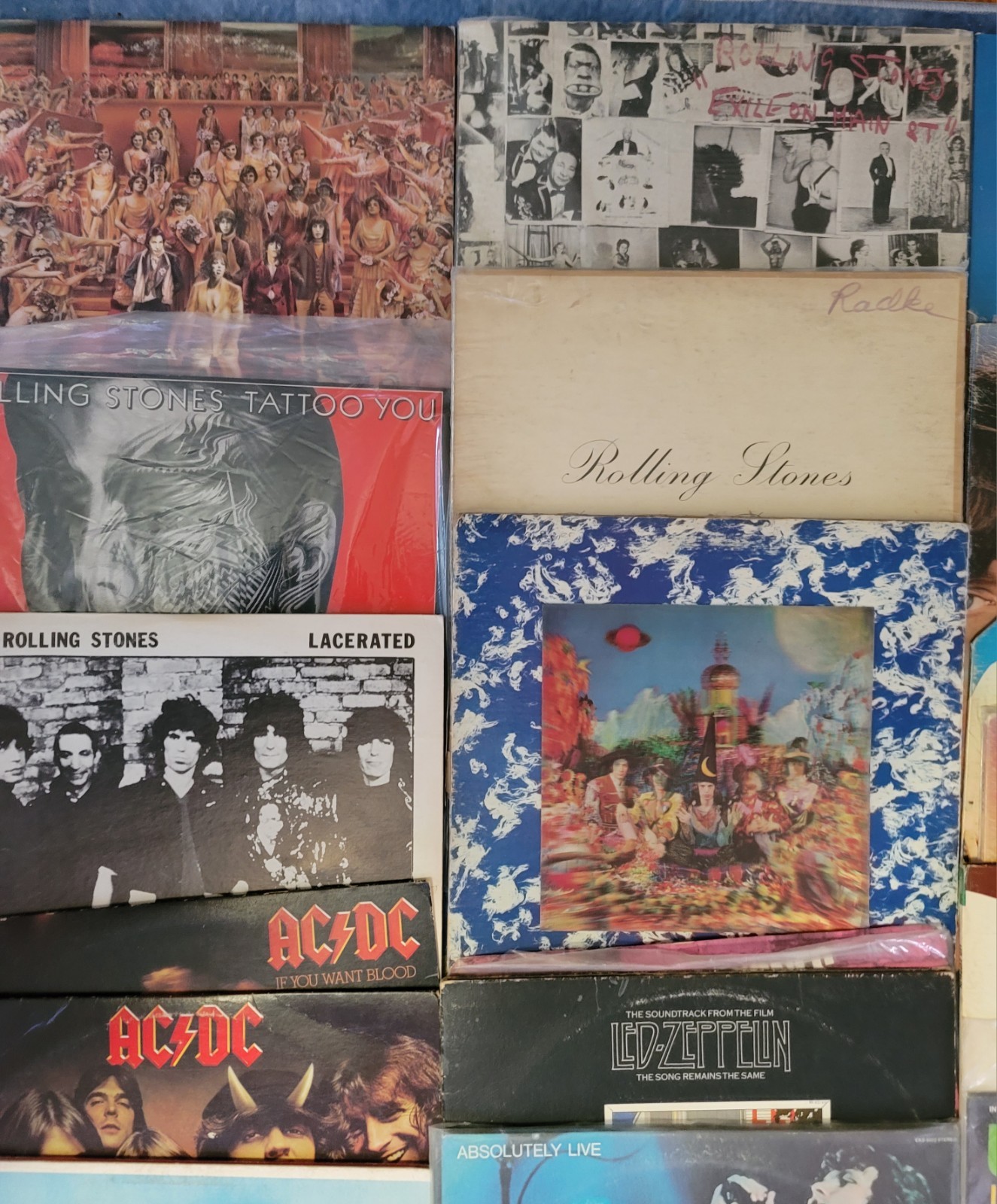 Lot Of 21 Vintage Vinyl Rock Albums ROLLING STONES,ACDC,LED ZEPPELIN,BEATLES ETC