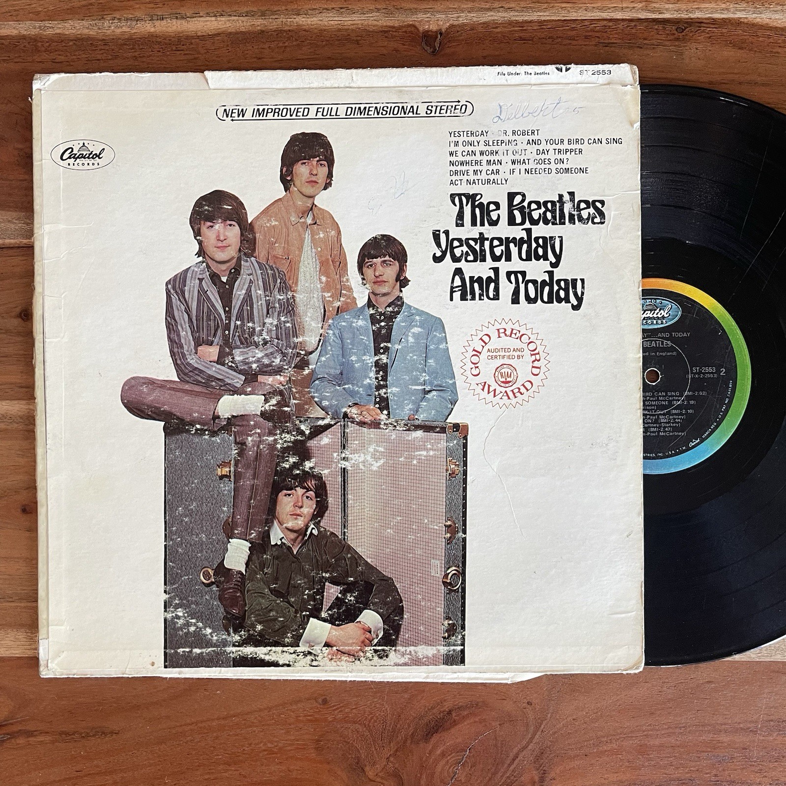 Beatles Yesterday And Today Vinyl LP ST 2553 RIAA BLUE Capitol Logo Scranton