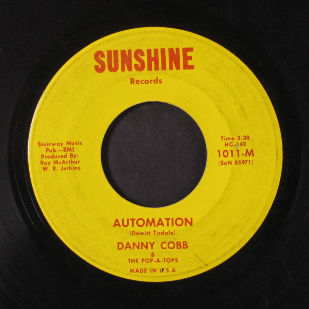 DANNY COBB & POP TOPS: automation / the billy goat smell SUNSHINE 7″ Single