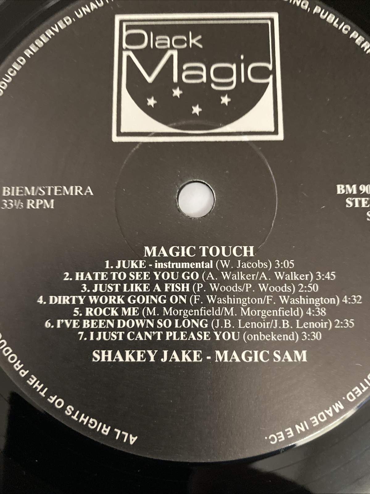 Magic Sam – Shakey Jake – Magic Touch – Black Magic – VG+/NM