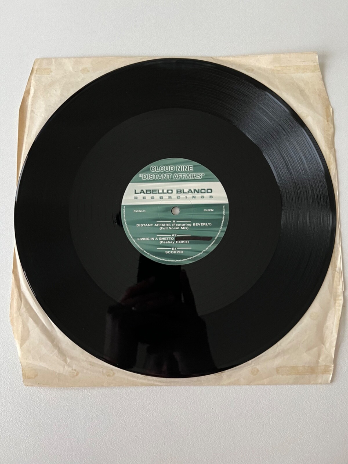 Cloud Nine Distant Affairs 12″ Vinyl Single Label Blanco SYUM-61 EX RECORD ONLY