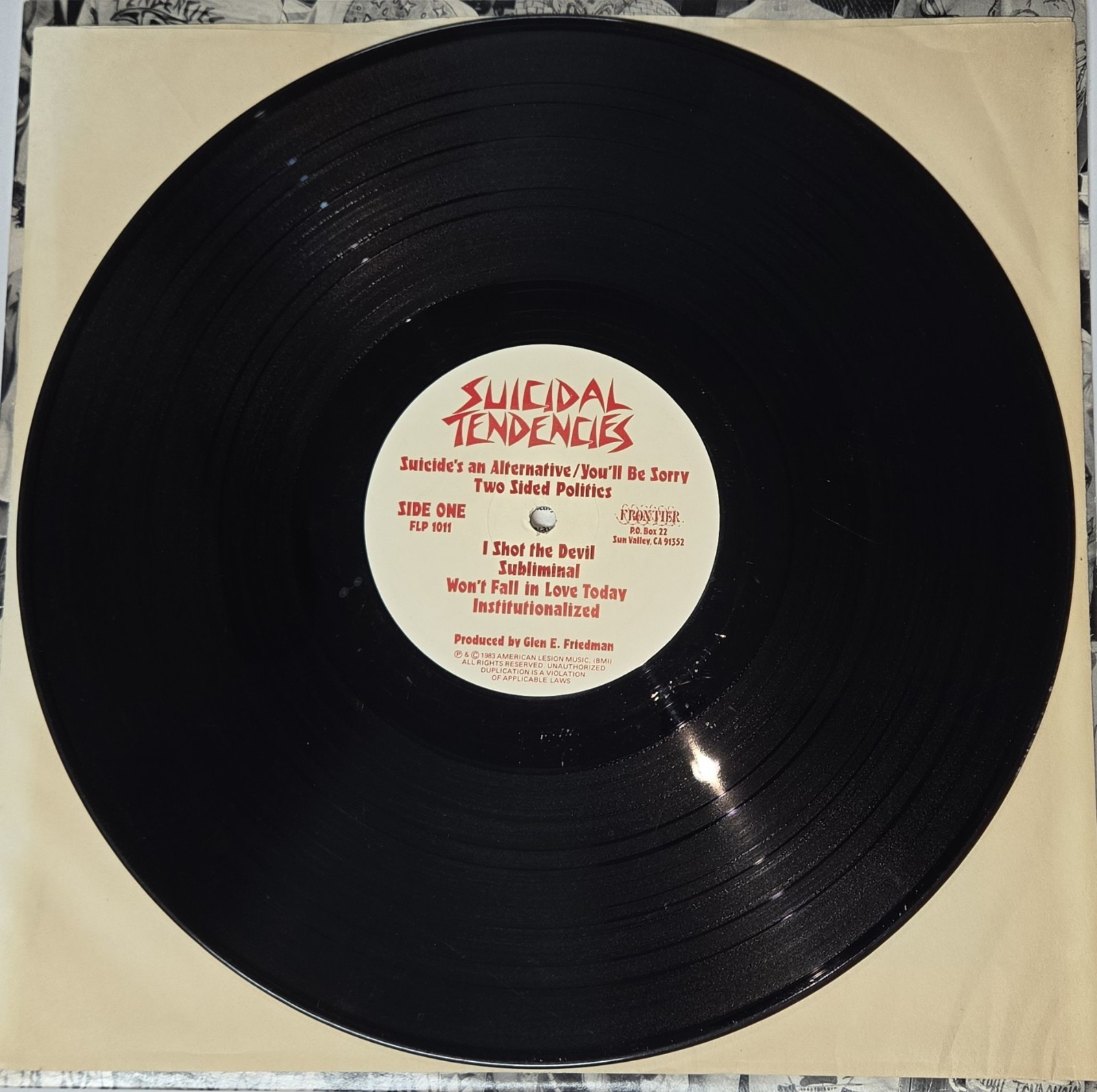 Suicidal Tendencies – Self Titled (Vinyl LP, 1983) Frontier – FLP 1011