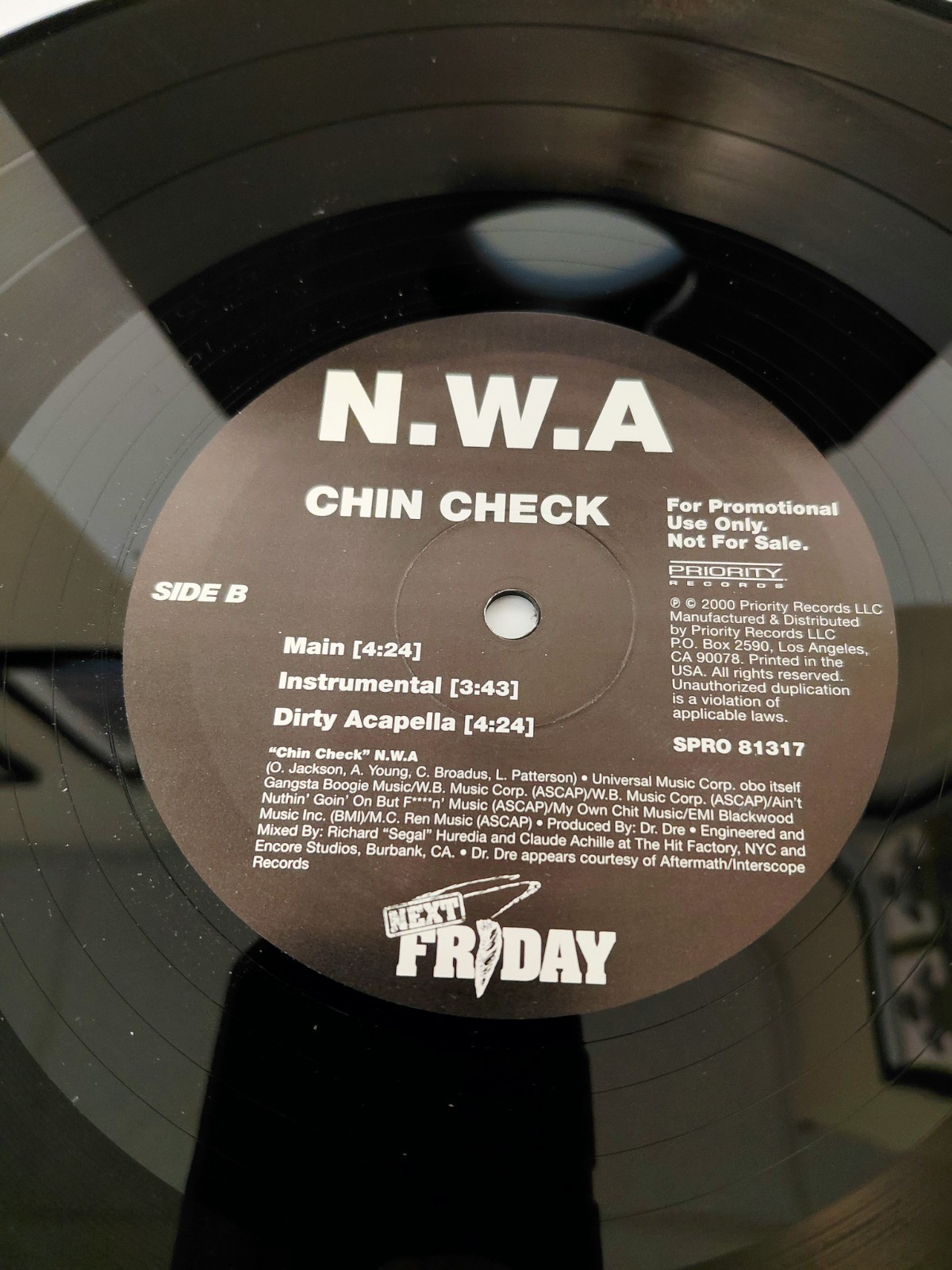 N.W.A. “Chin Check” 12″ Vinyl Record Maxi-single (2000), Ice Cube, Dr. Dre, NWA