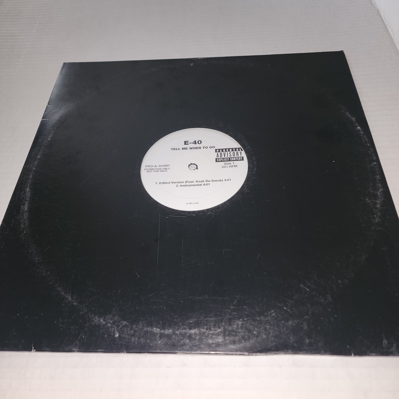 E-40 – TELL ME WHEN TO GO (12″) 2006 KEAK DA SNEAK + LIL JON Great Condition