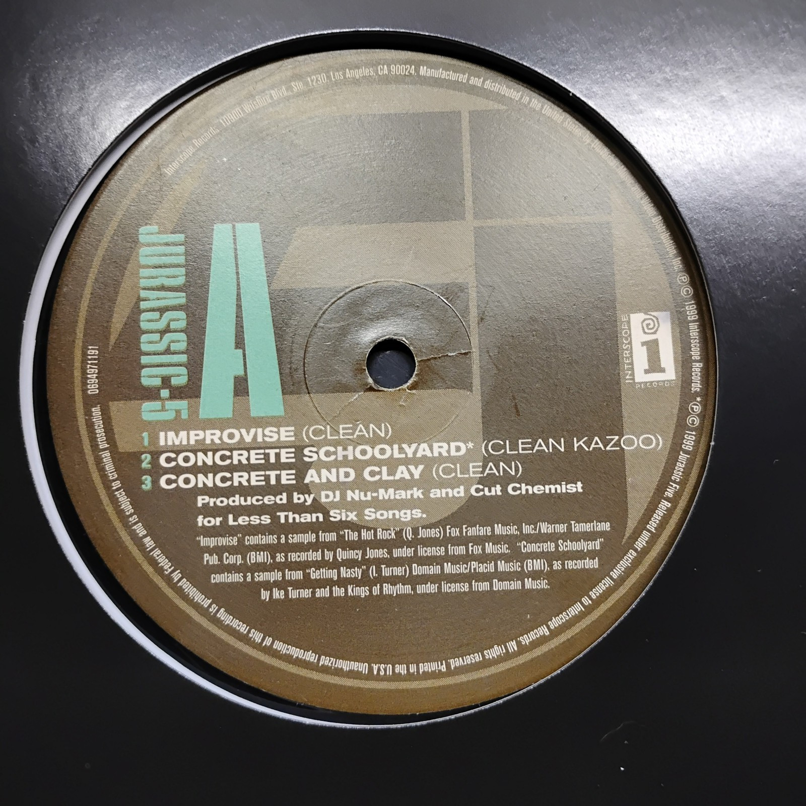 Jurassic 5 – Improvise / Concrete Schoolyard – Interscope Records (1999) SINGLE