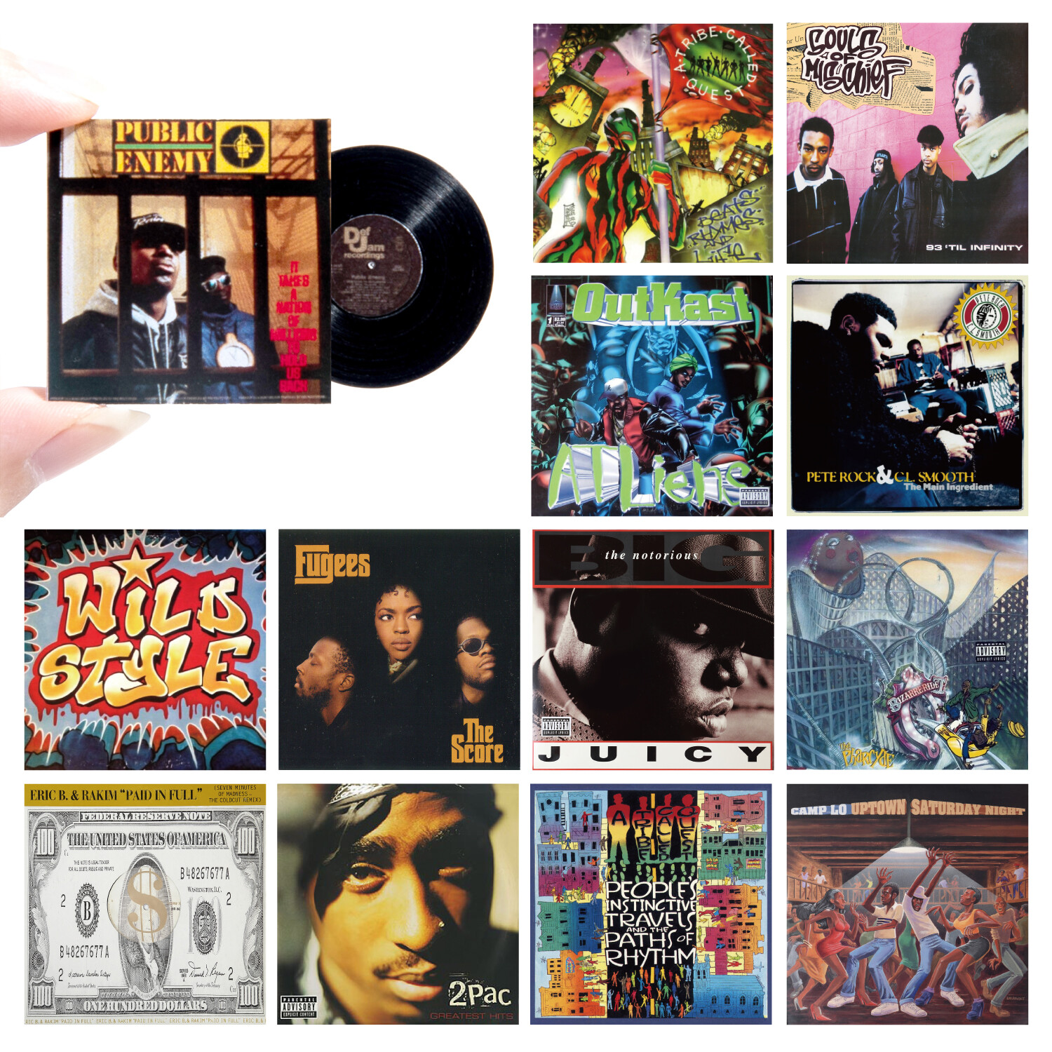 MINIATURE VINYL – HIPHOP RNB – VARIOUS TITLES Exquisite miniatures made by Japan