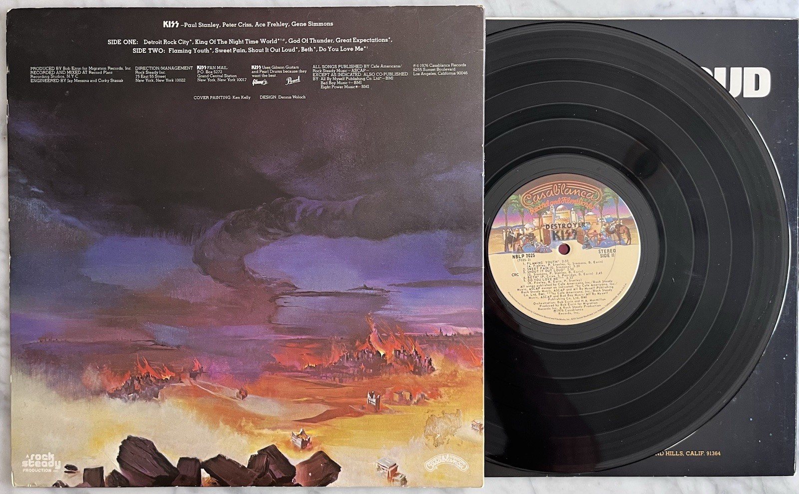 Kiss Destroyer Vinyl Record Album LP 1976 Repress EX NICE