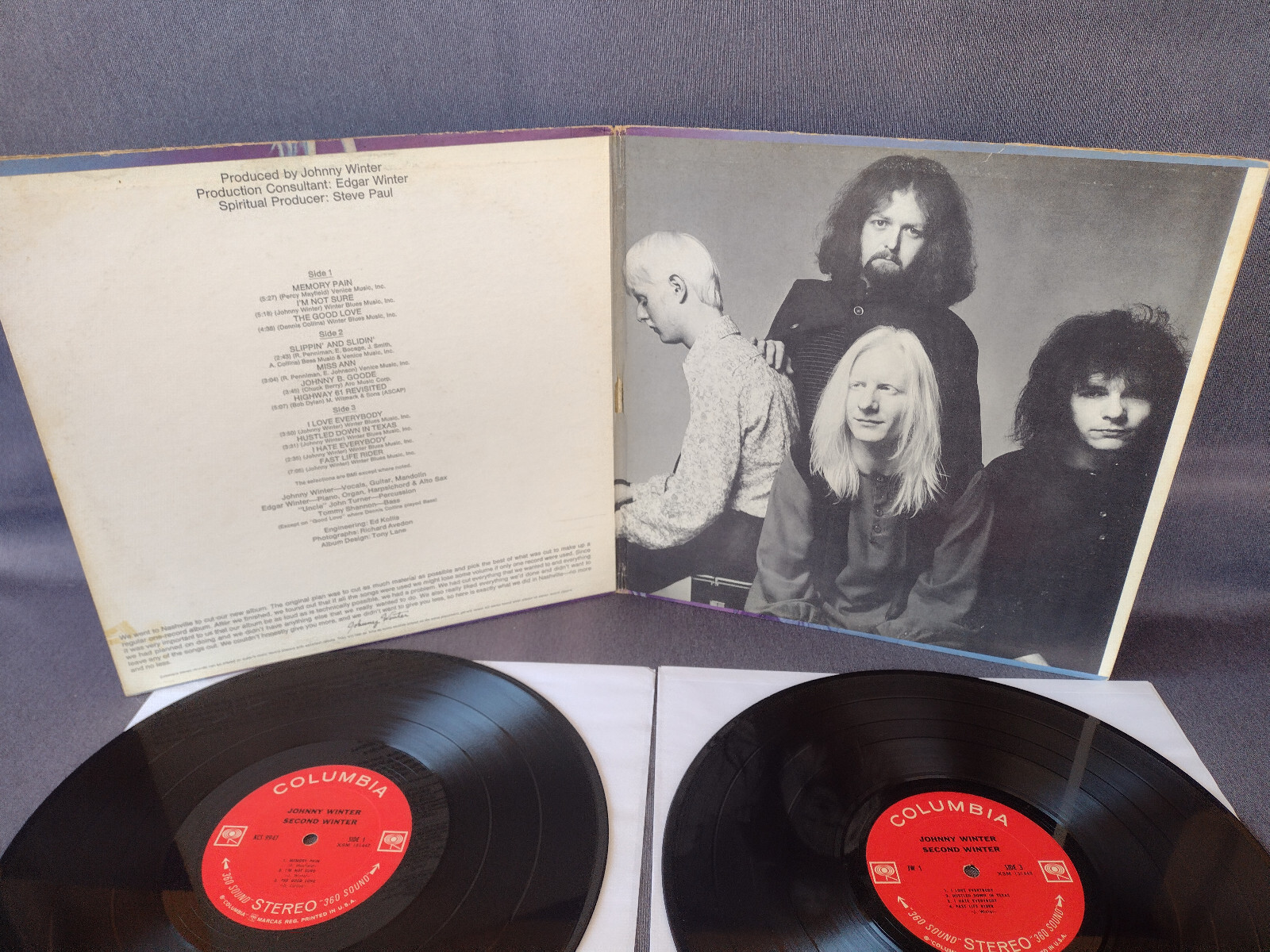 JOHNNY WINTER Gatefold SECOND WINTER , Blank Label – Columbia KCS 9947