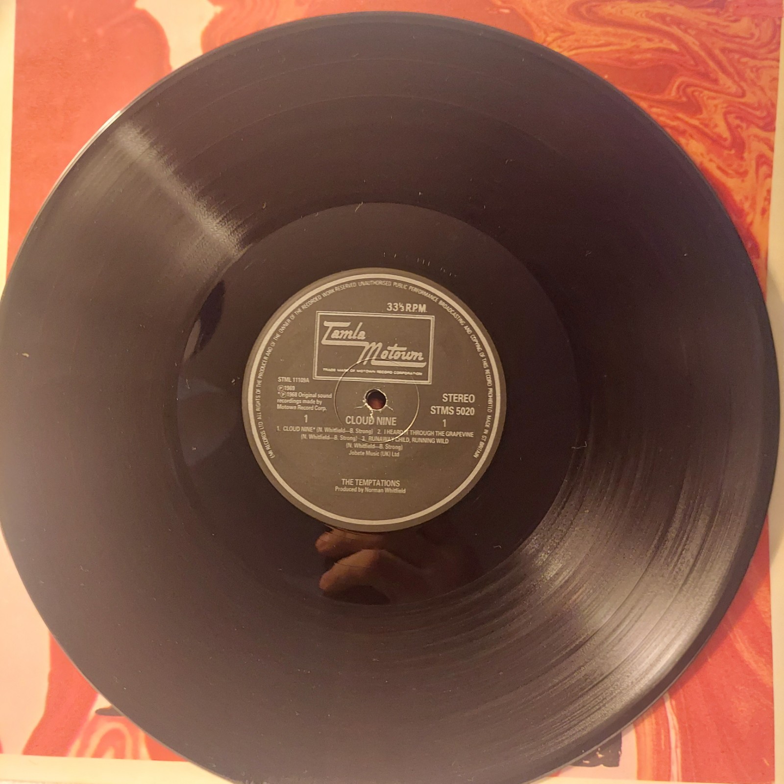 The Temptations/Cloud Nine/REPRESS/UK IMPORT/Vinyl,LP,Album🔥FAST,FREE SHIP🔥VG+