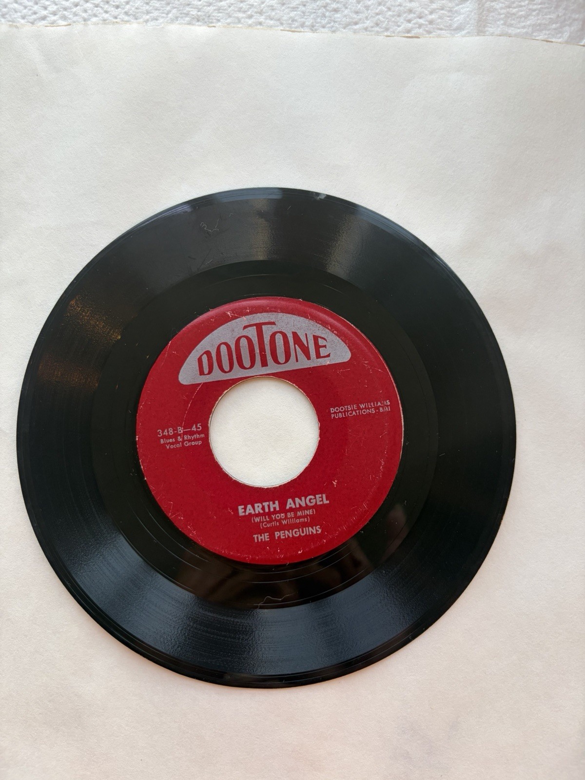 The Penguins Earth Angel Hey Senorita 1954 Dootone 348 45 RPM