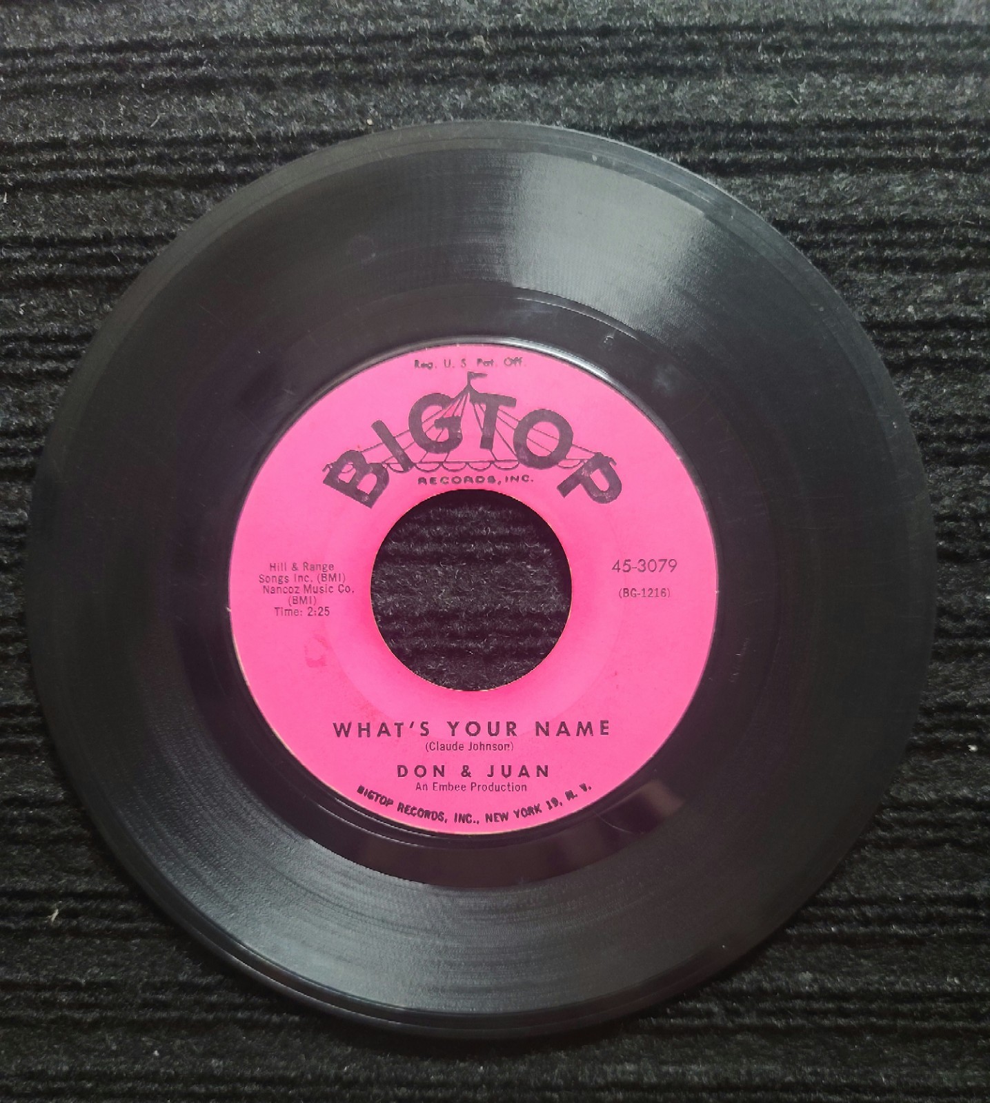 Don and Juan Whats Your Name/Chicken Necks Bigtop 45