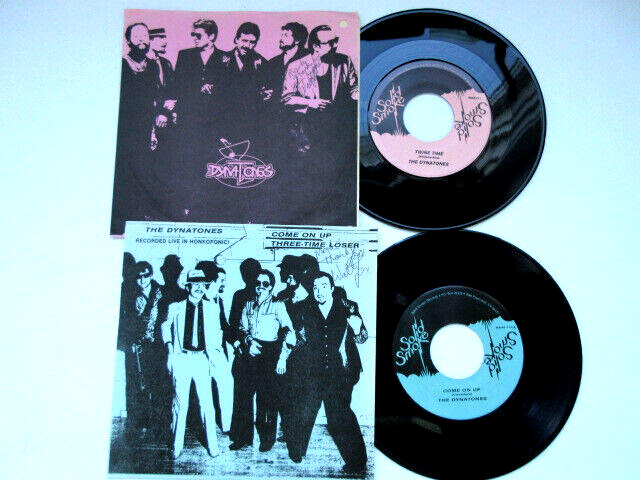 2 DYNATONES DETROIT SIGNED RECORDS COME ON UP LOVE CITY- NM 45 RPM