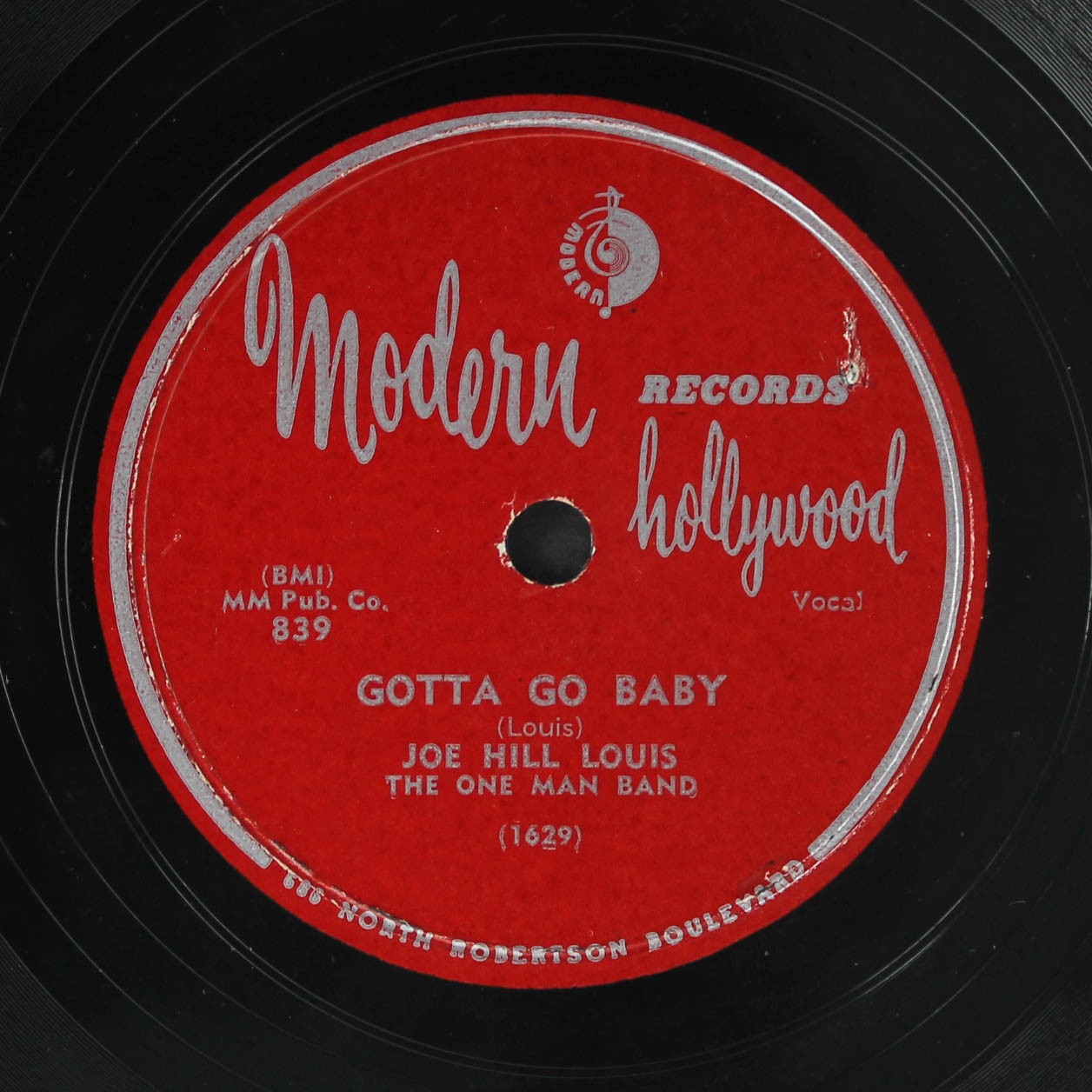 JOE HILL LOUIS: big legged woman / gotta go baby MODERN Single 78 RPM