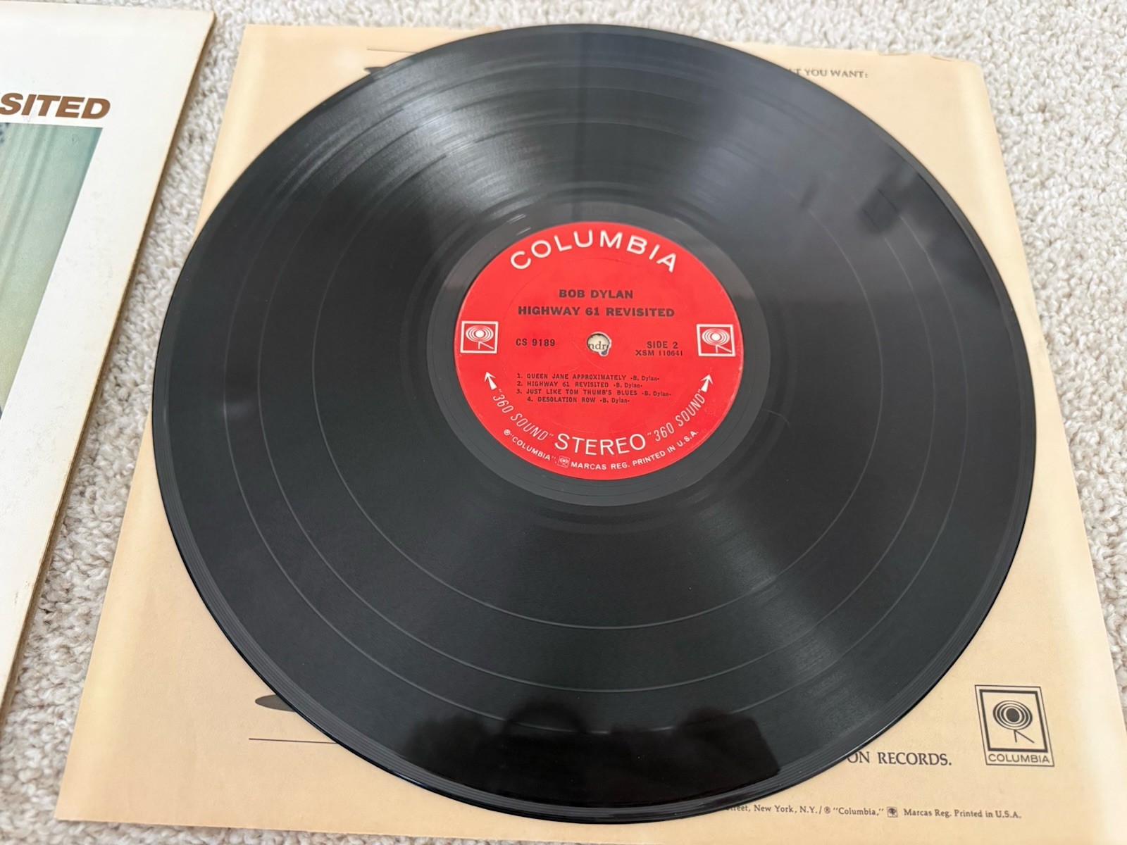 Bob Dylan Highway 61 Revisited LP Columbia CS 9189 360 Sound Stereo US Press