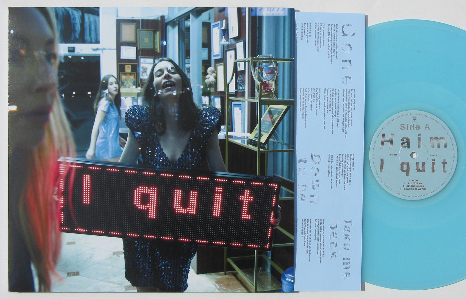 HAIM I Quit 2x 45 RPM LP 2025 US Columbia, near mint light blue vinyl, Alt Rock