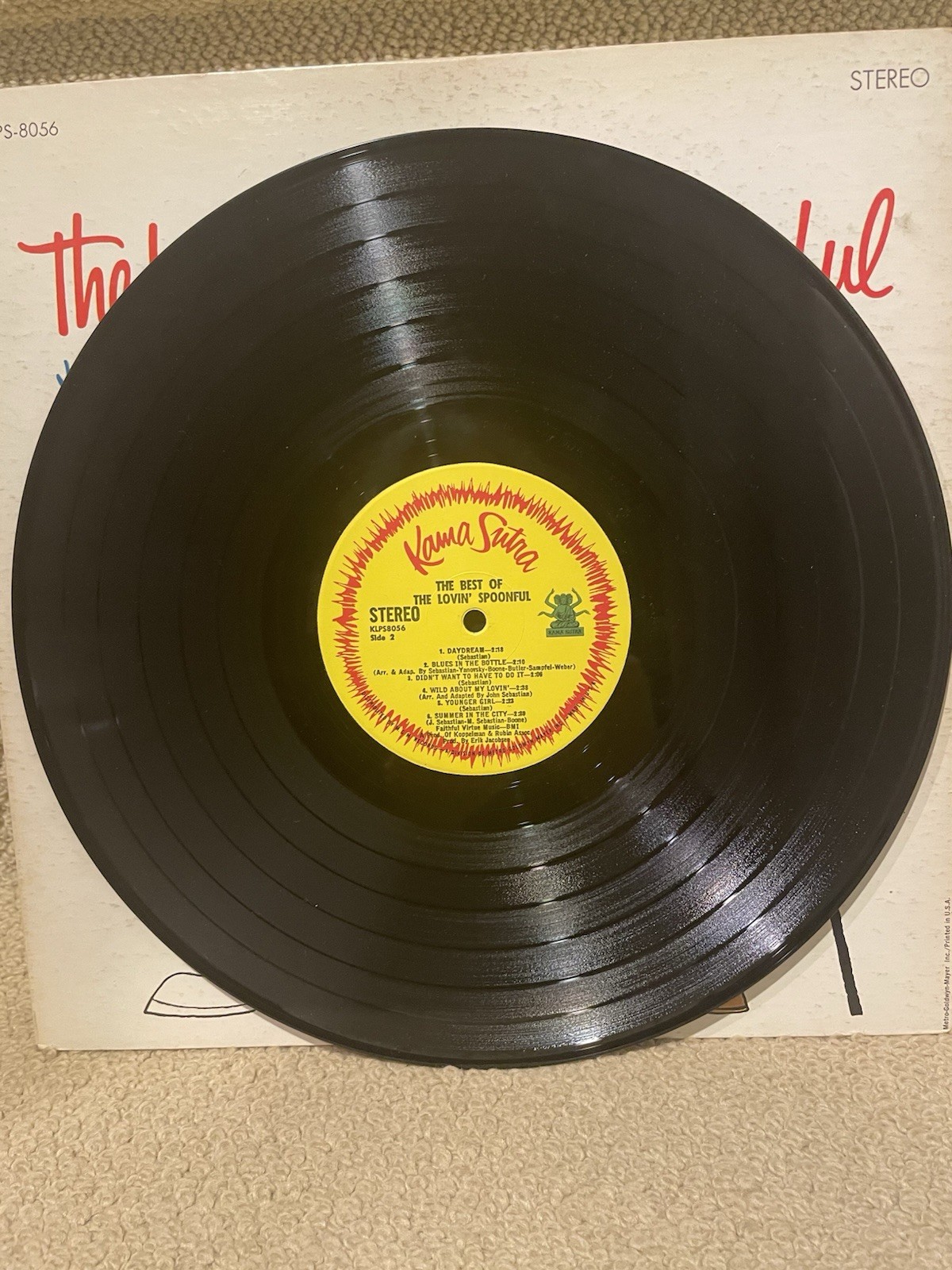 The Best of the Lovin’ Spoonful Vinyl LP Kama Sutra KLPS-8056 1967 4 Band Photos