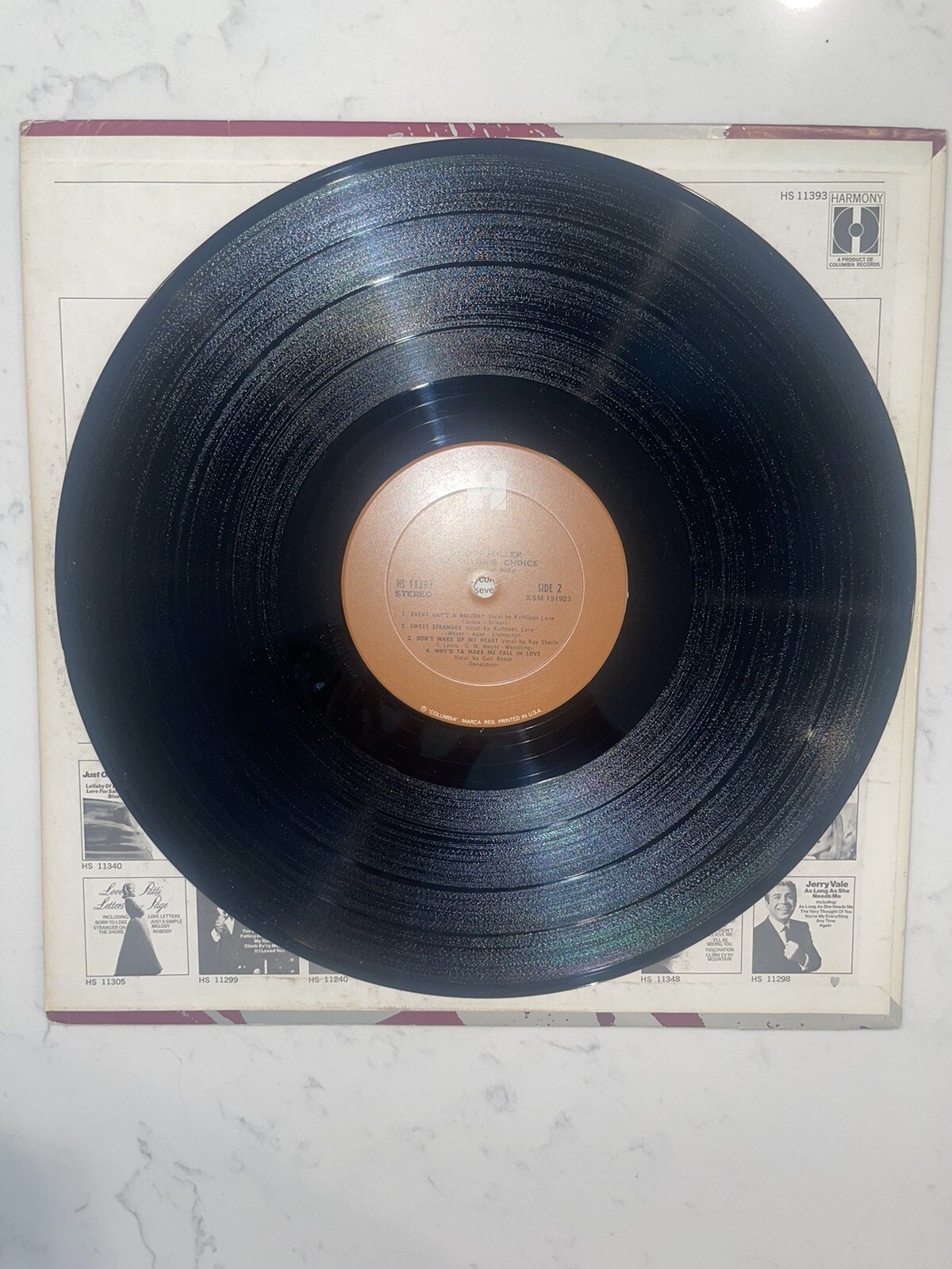 Glen Miller Collector’s Choice Vinyl Record