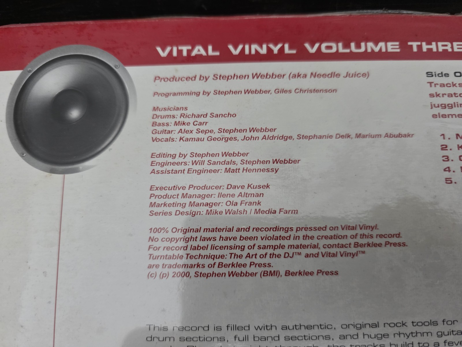 Stephen Webber – Vital Vinyl Volume Three: Rockin’ The House – 2000 – NEW SEALED