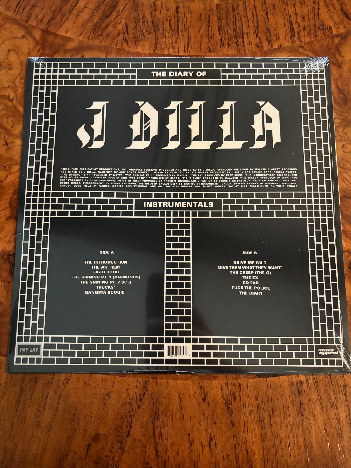 J DILLA “Instrumentals From The Diary Of…” Sealed New (40)