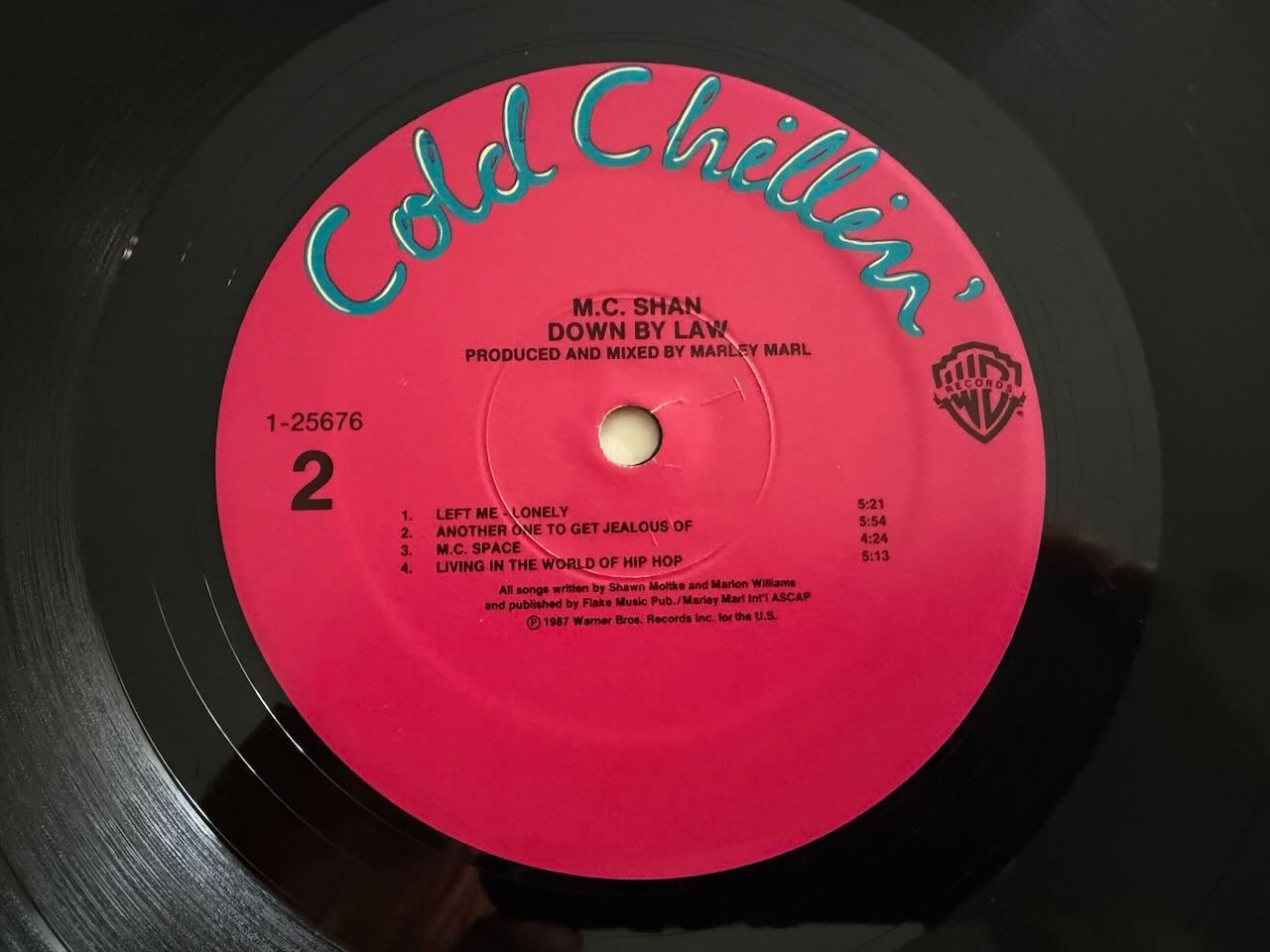 M.C. Shan LP “Down By The Law” Original 1987 ~ Cold Chillin’ Hip Hop VG++
