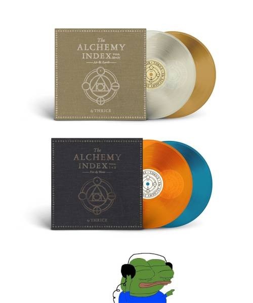 THRICE The Alchemy Index Vol I II III & IV: Fire, Water, Air & Earth Color Vinyl