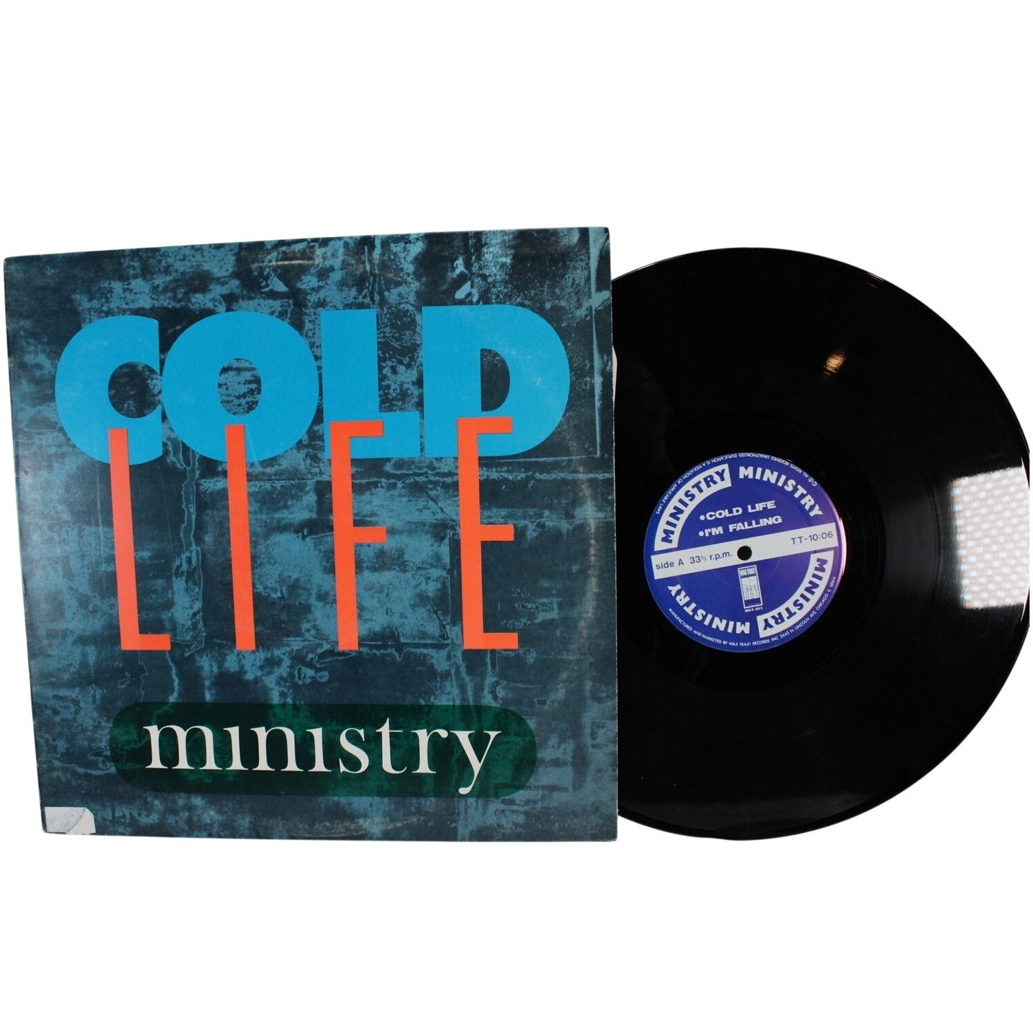 Ministry Cold Life 12″ Vinyl Single Wax Trax EX Records WAX 003 1981 Industrial