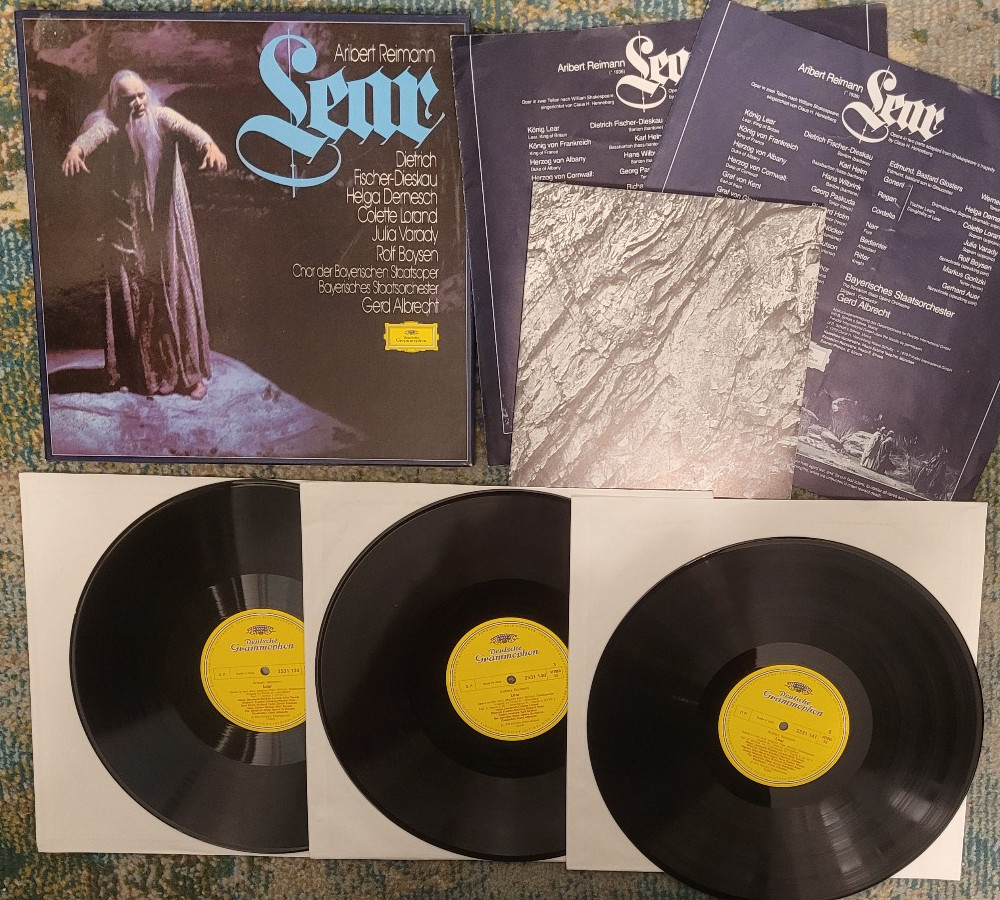 Aribert Reimann – Lear 3xLP BOX SET Deutsche Grammophon 2709 089 VERY NICE!