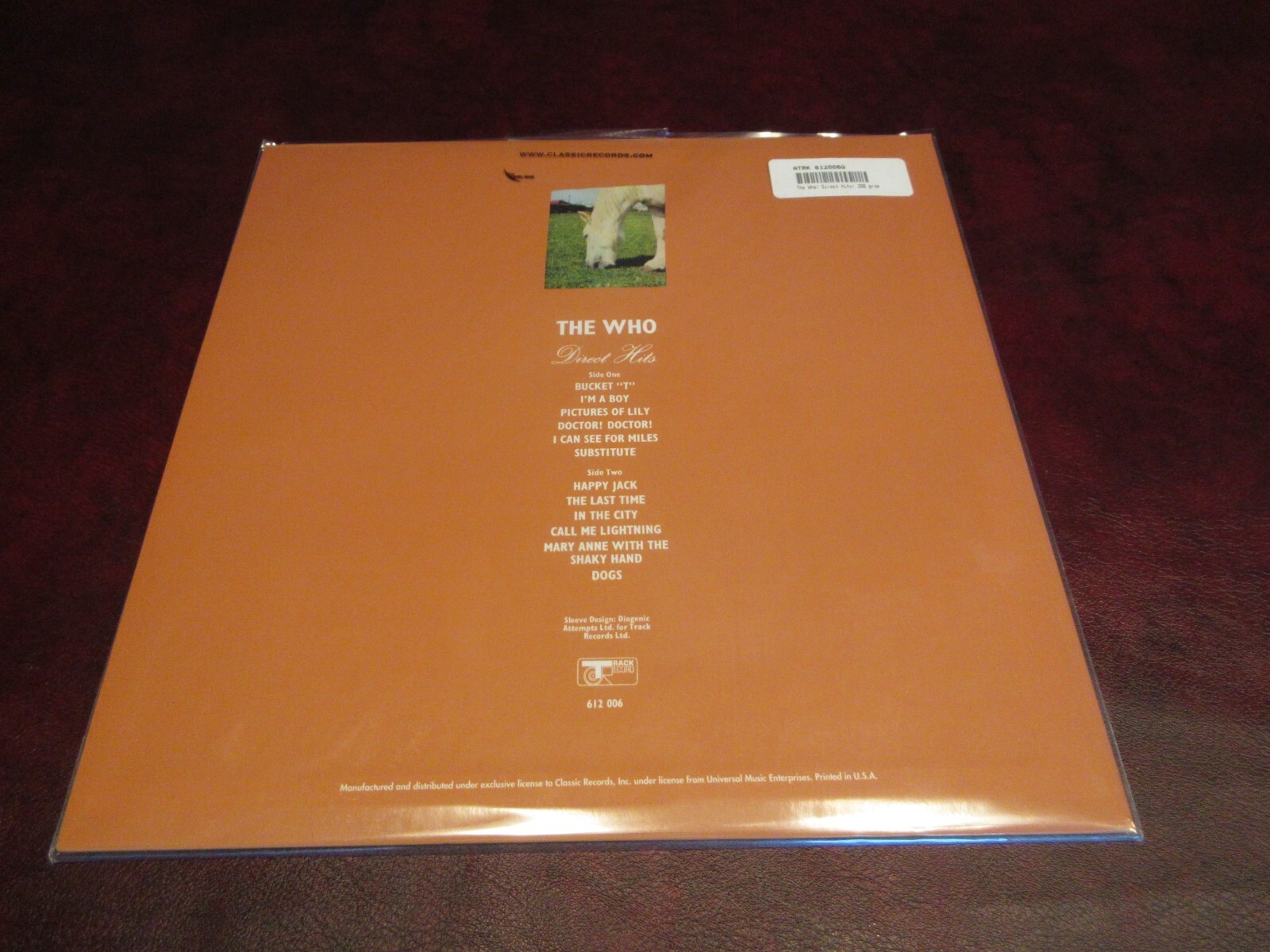 THE WHO DIRECT HITS MONO AUDIOPHILE LIMITED 200 Gram CLASSIC RECORDS RARE LP