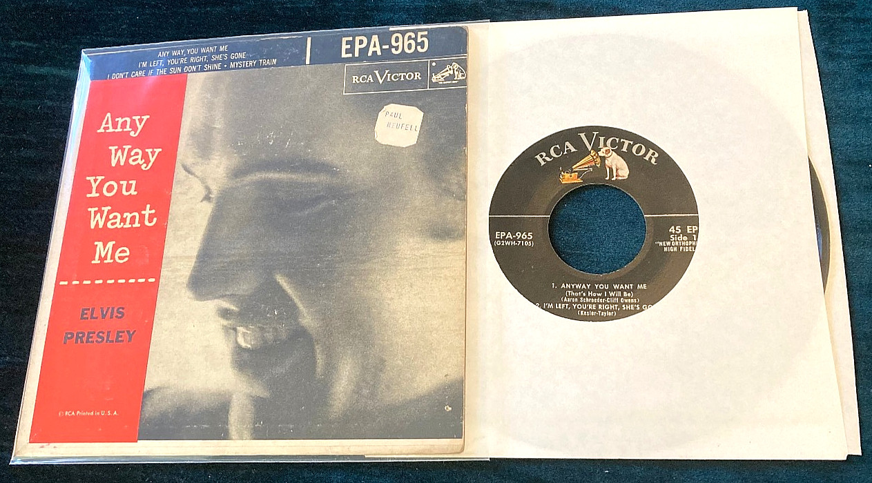 Elvis Presley: Any Way You Want Me 45 EP RCA Victor EPA-965 w/picture cover VG