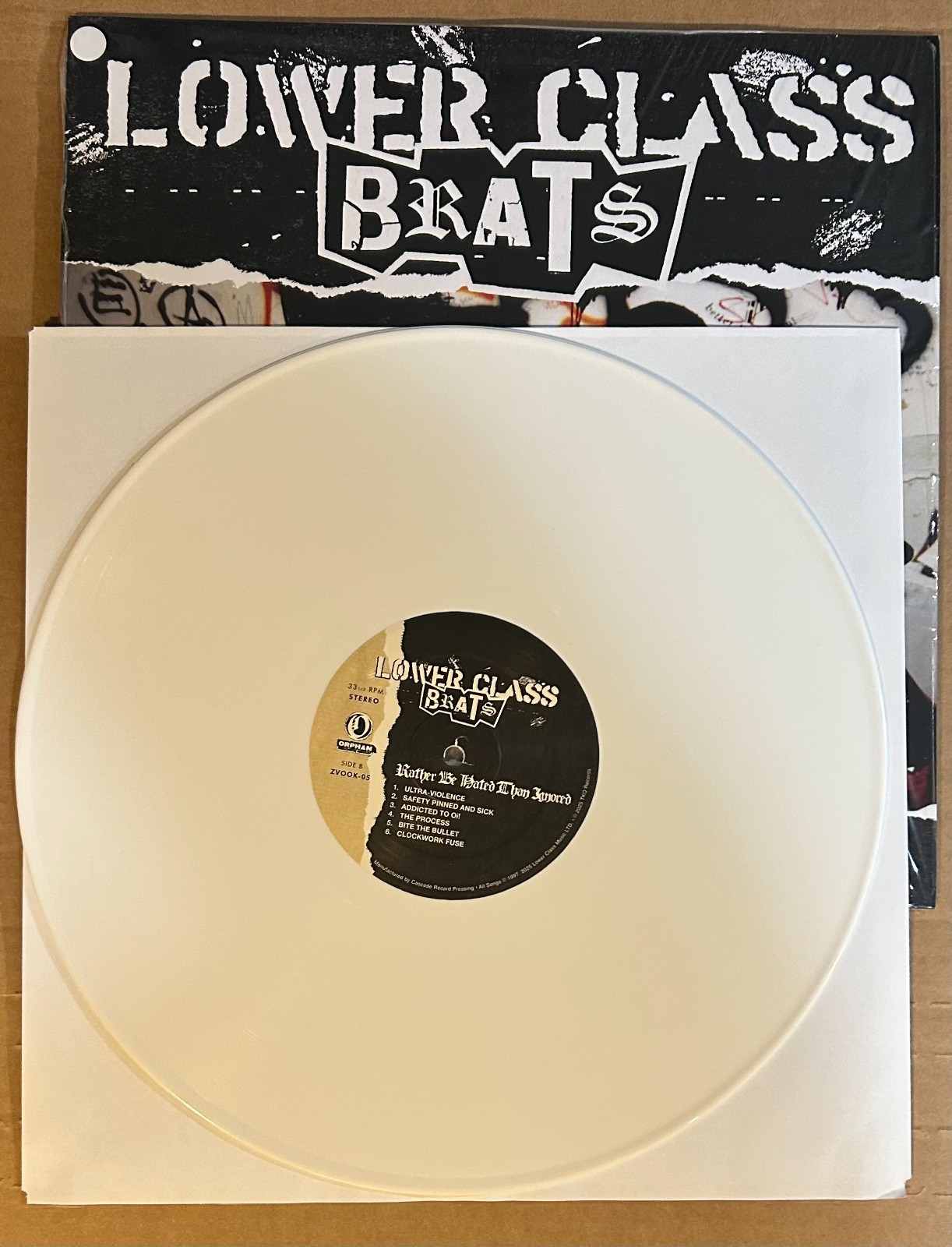 LP: LOWER CLASS BRATS – Rather Be Hated Than Ignored NEW REISSUE WHITE VINYL