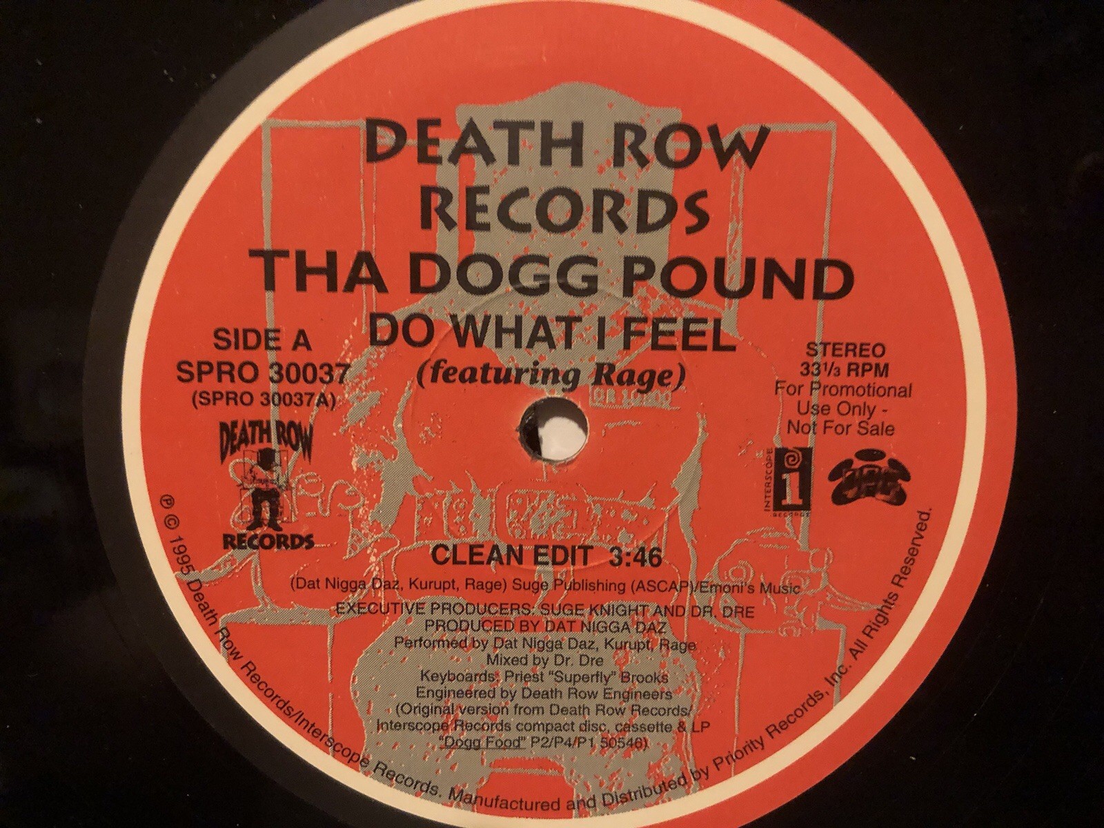 Tha Dogg Pound 12” Do What I Feel VG++ Promo