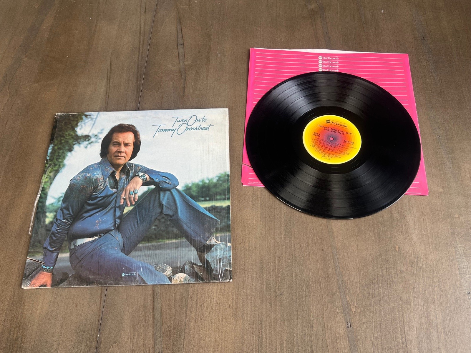 Turn On To Tommy Overstreet Vinyl LP 1976 EX/EX Stereo ABC Dot Records DOSD-2056