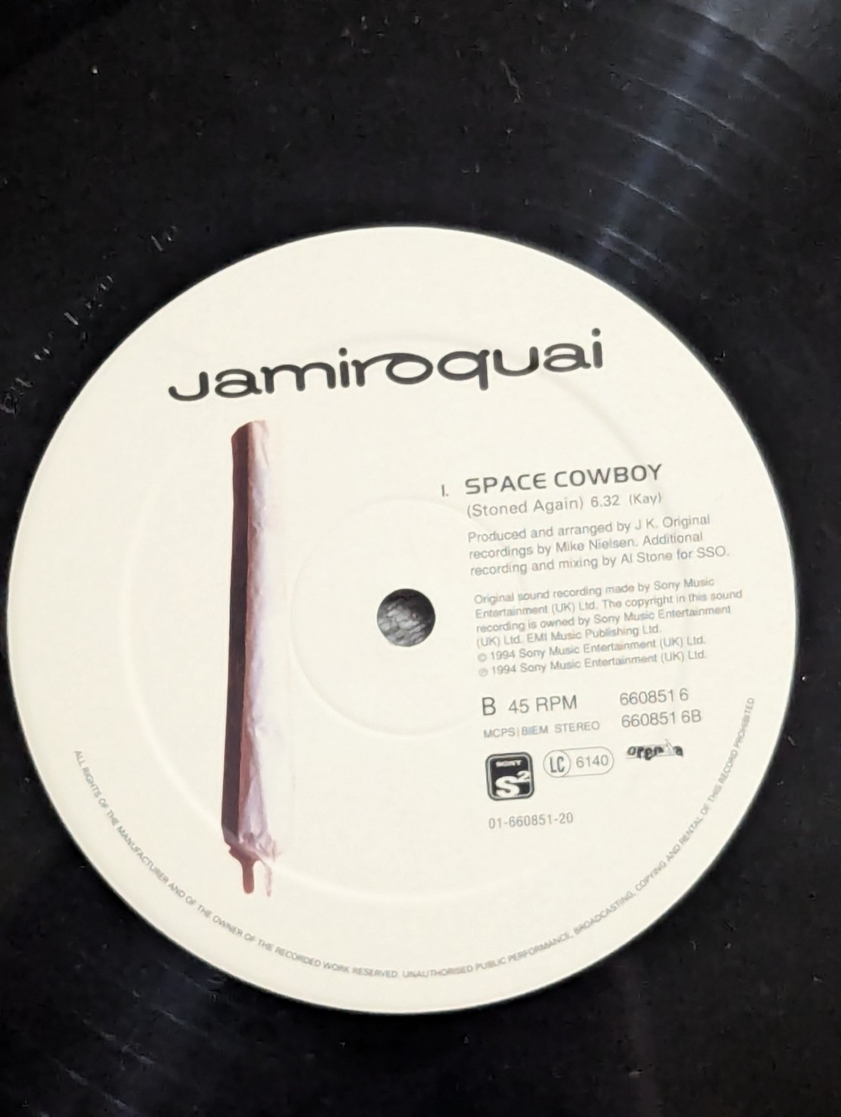 Jamiroquai – Space Cowboy – 1994 UK Release 12″ Vinyl Single Record