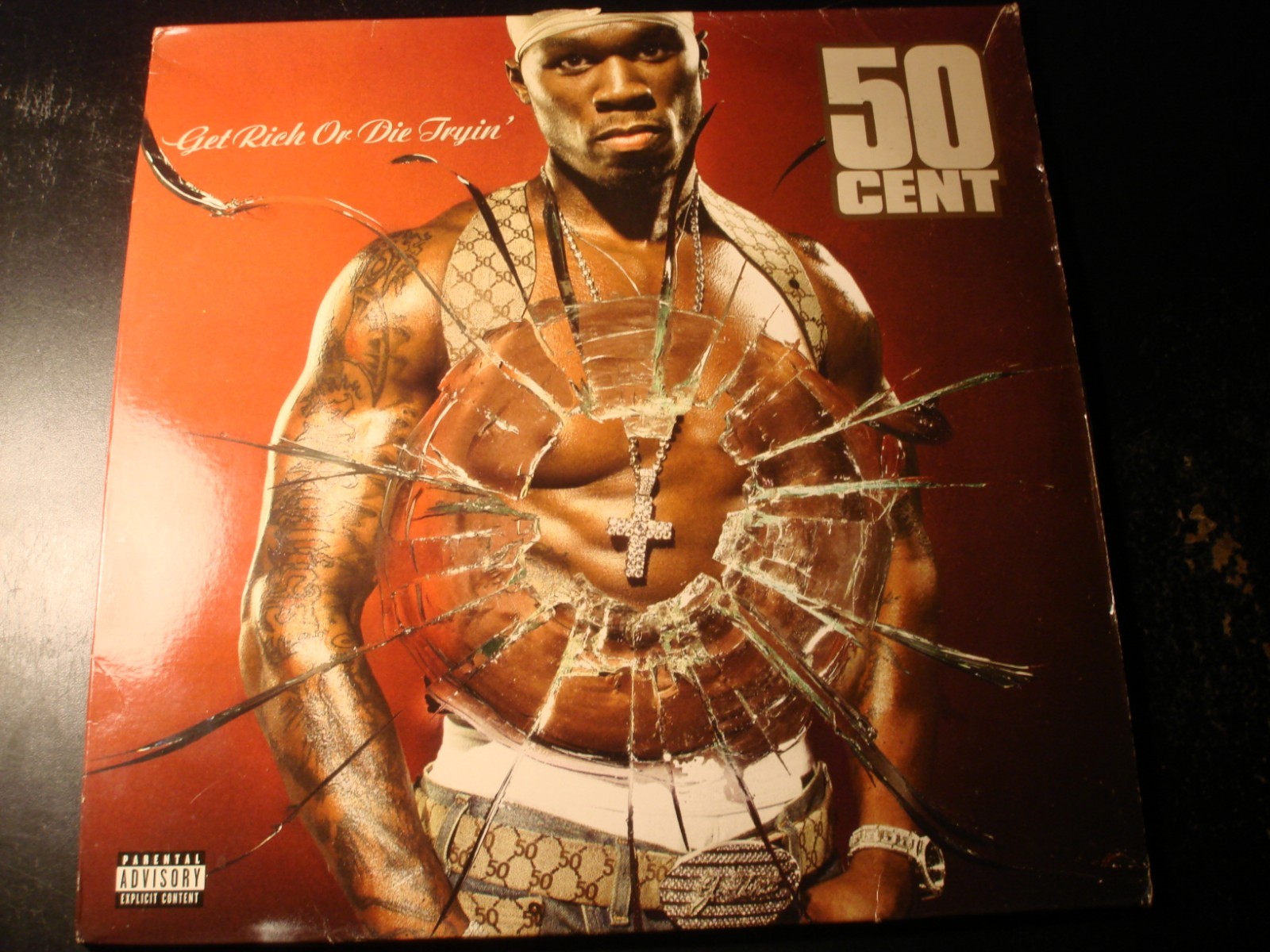 50 CENT GET RICH OR DIE TRYIN 2 LP RECORD SET WITH INSERT ORIGINAL 2003