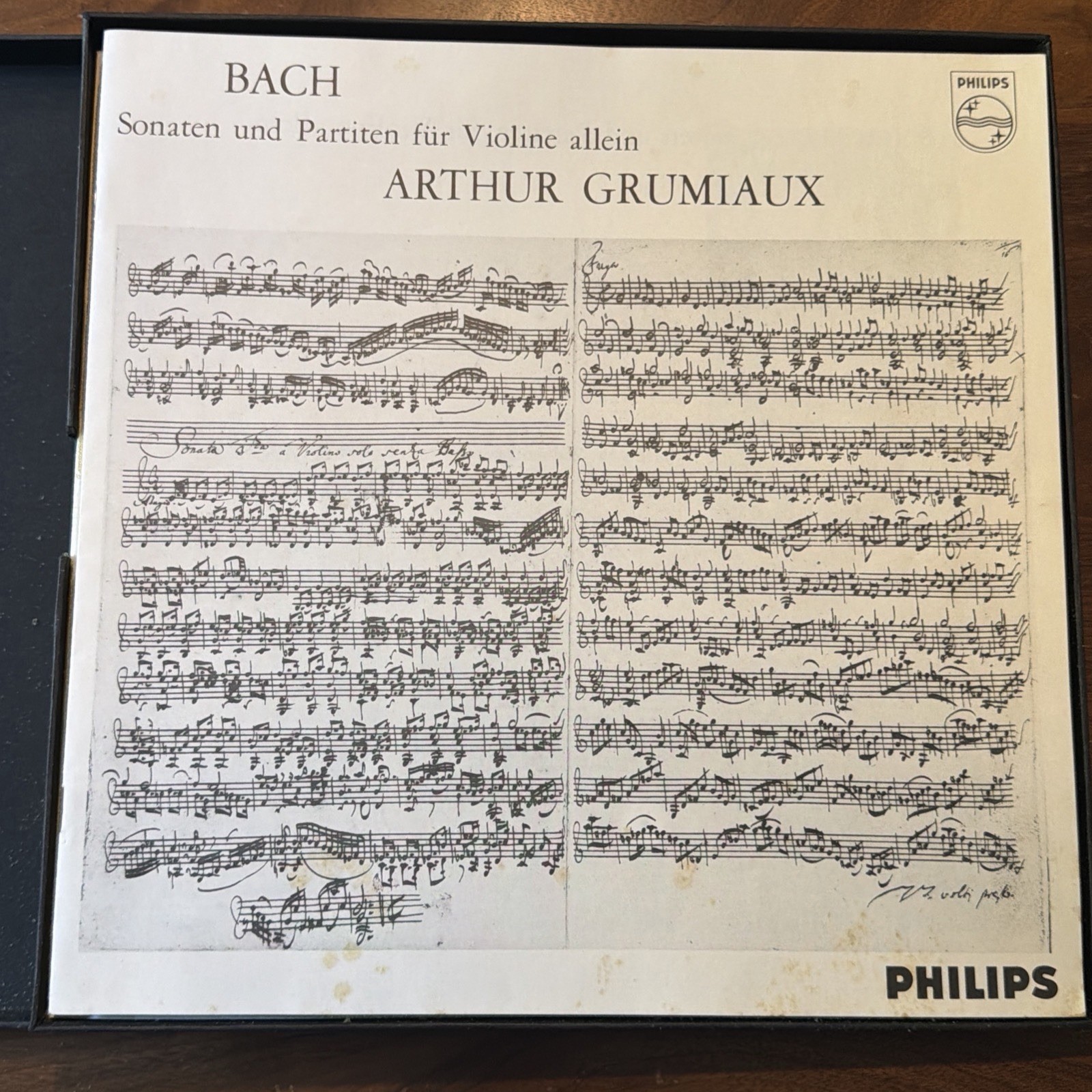 GRUMIAUX – PHILIPS A 02205-07 L – BACH – 6 SONATAS & PARTITAS FOR SOLO VIOLIN