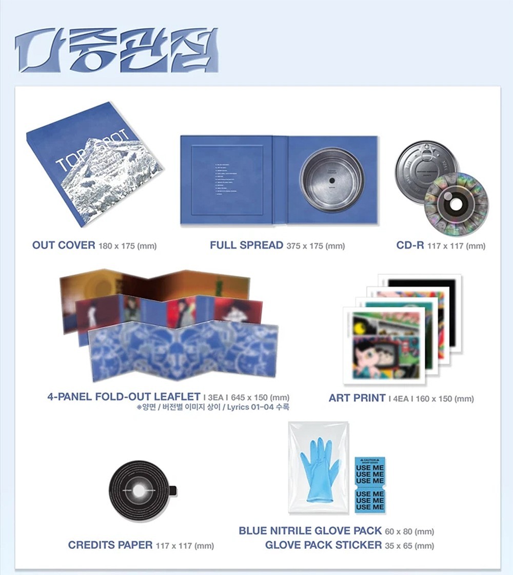 T.O.P [ANOTHER DIMENSION] 1st Album CD+3 Leaflet+4 Art Print+Glove Pack+Sticker