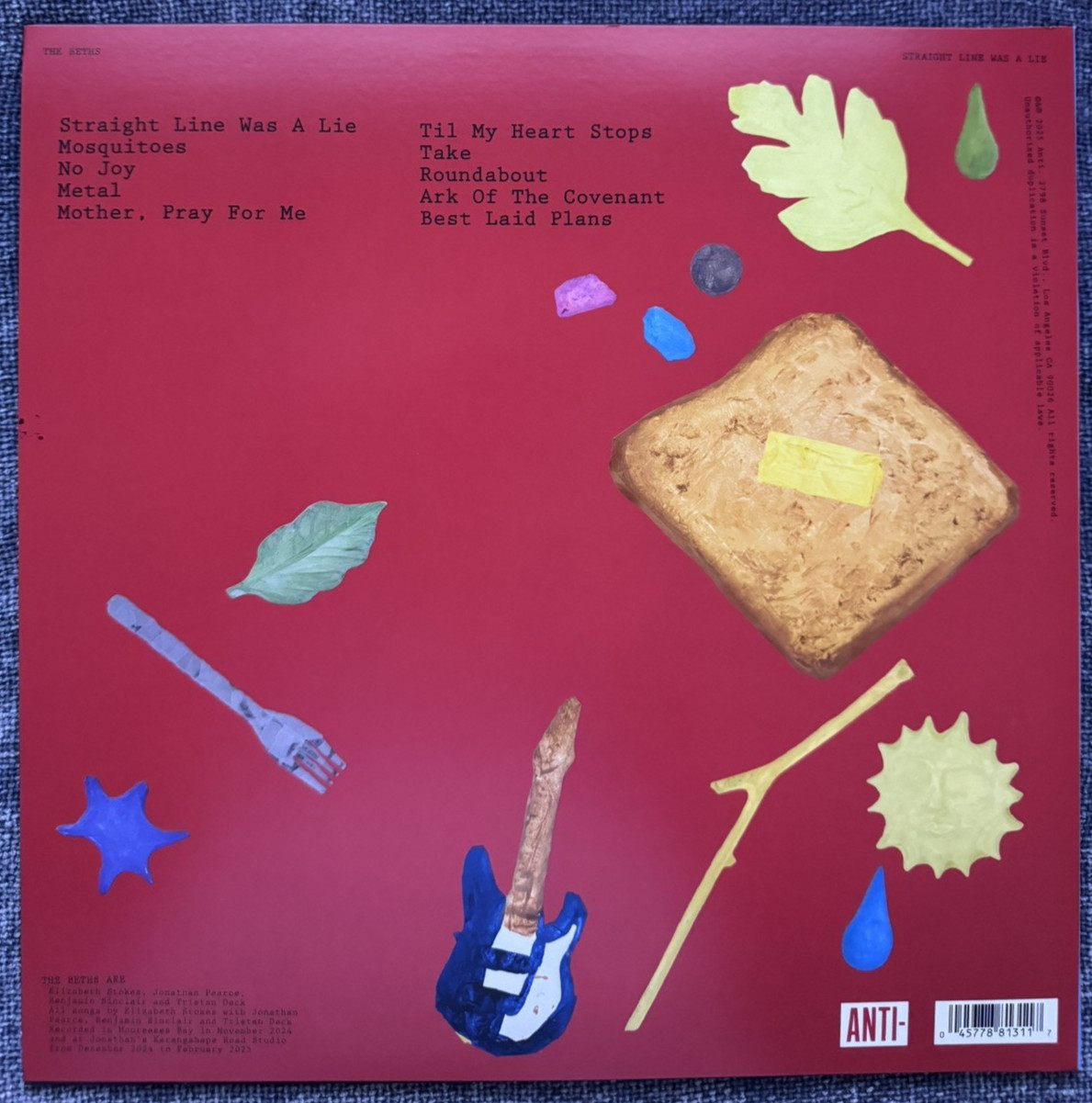 The Beths – Straight Line Was A Lie – SIGNED COVER – Blue Sky Colored Vinyl
