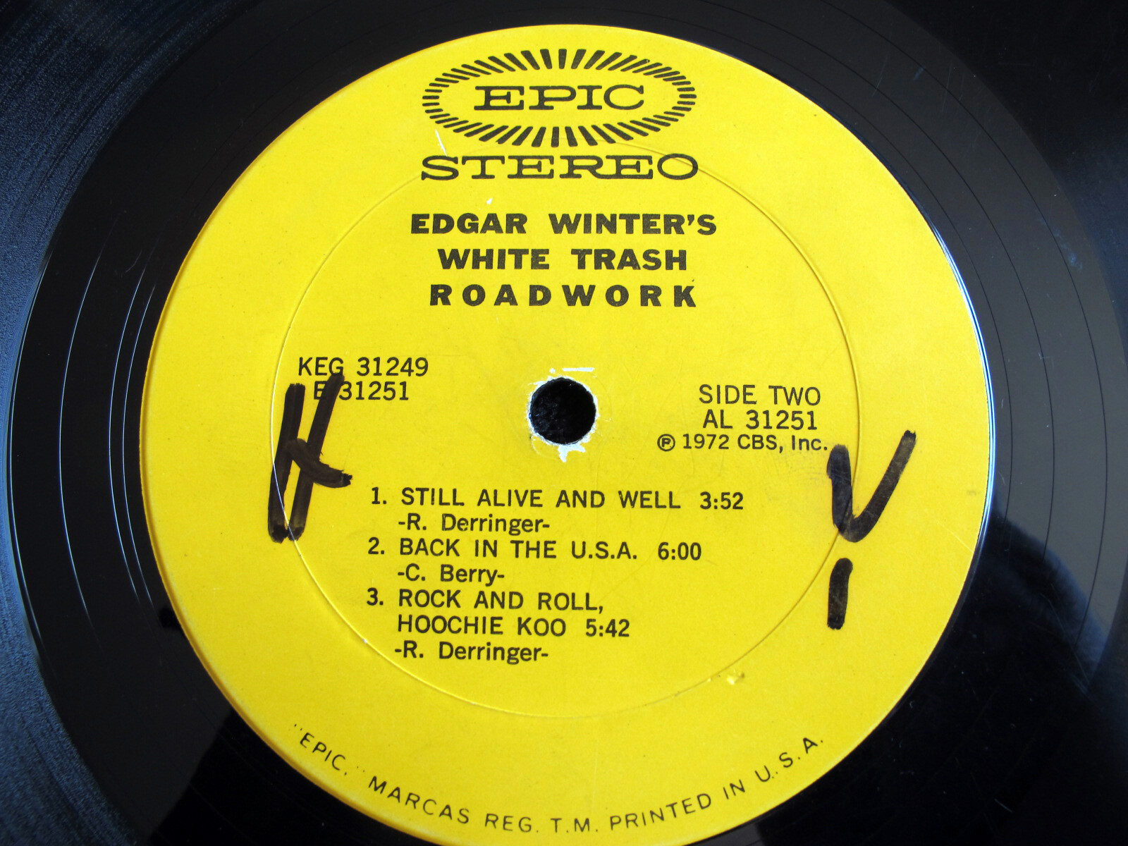 Edgar Winter’s White Trash : Roadwork LIVE 1972 Rock 2LP Vinyl Record KEG 31249