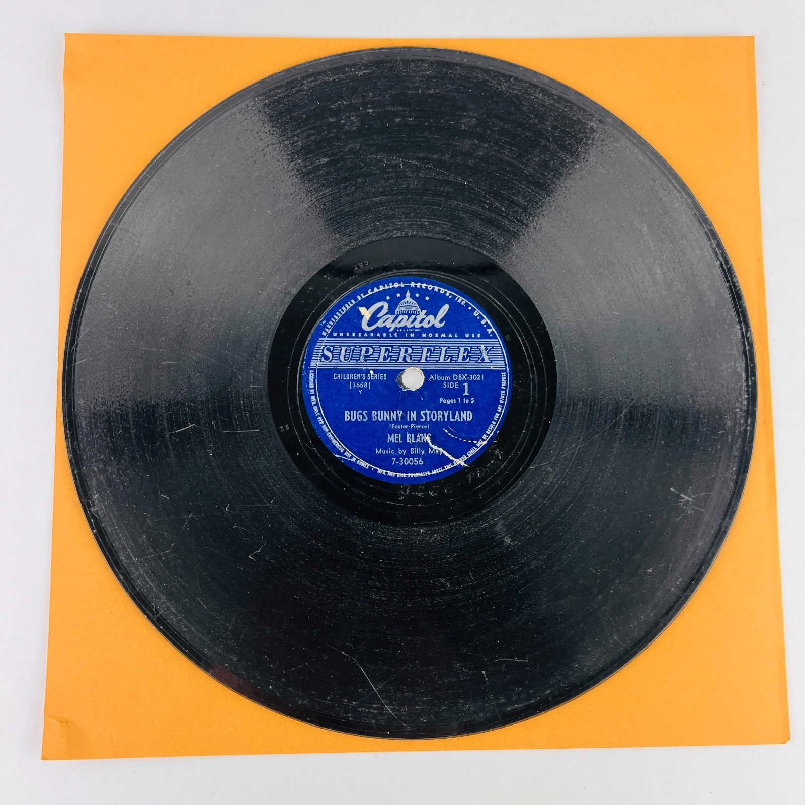 Mel Blanc – Bugs Bunny In Storyland 78RPM Single 2x Record 10″ Vinyl 78 RPM