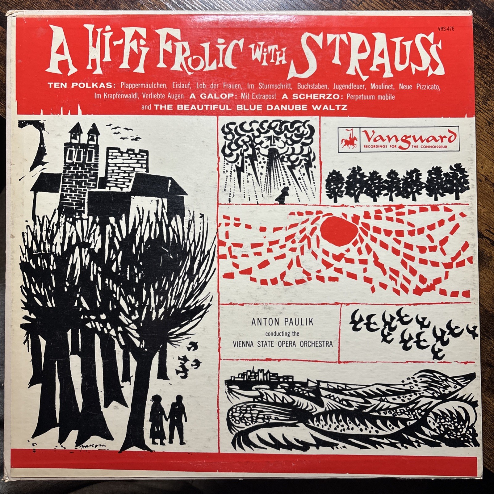 A Hi-fi Frolic With Strauss LP Anton Paulik Vienna State Opera VG+ VRS476 Bx18