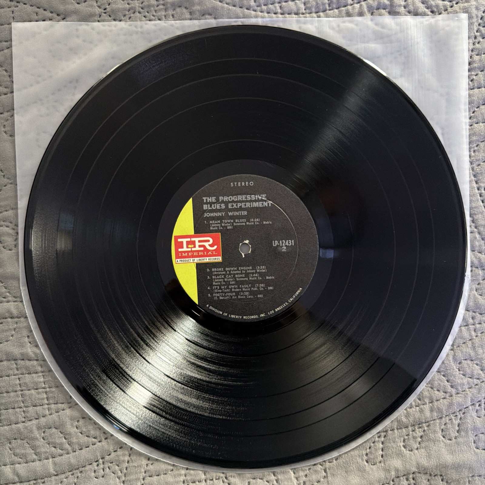 Johnny Winter – The Progressive Blues Experiment (Imperial LP-12431) 1969 VG/VG