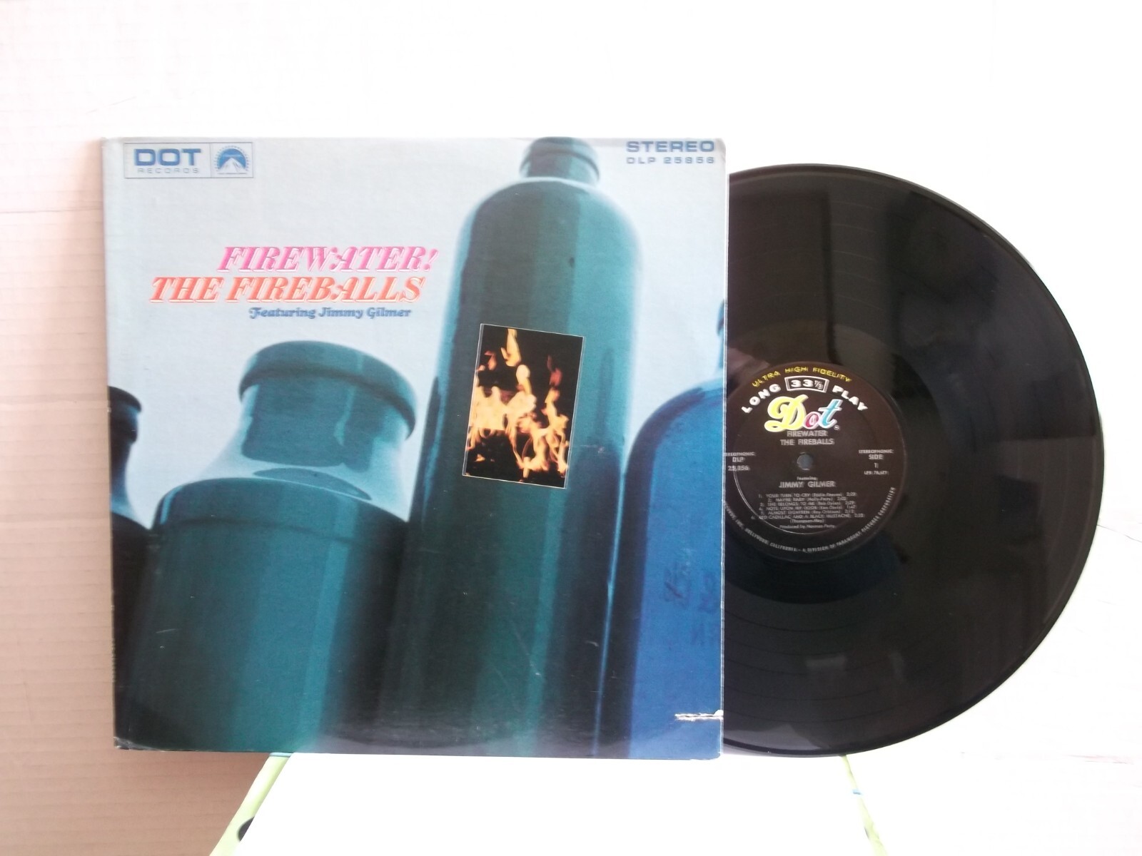 The Fireballs,Jimmy Gilmer,Dot 25858,”Firewater!”,US,LP,stereo,1968 rock, Mint-