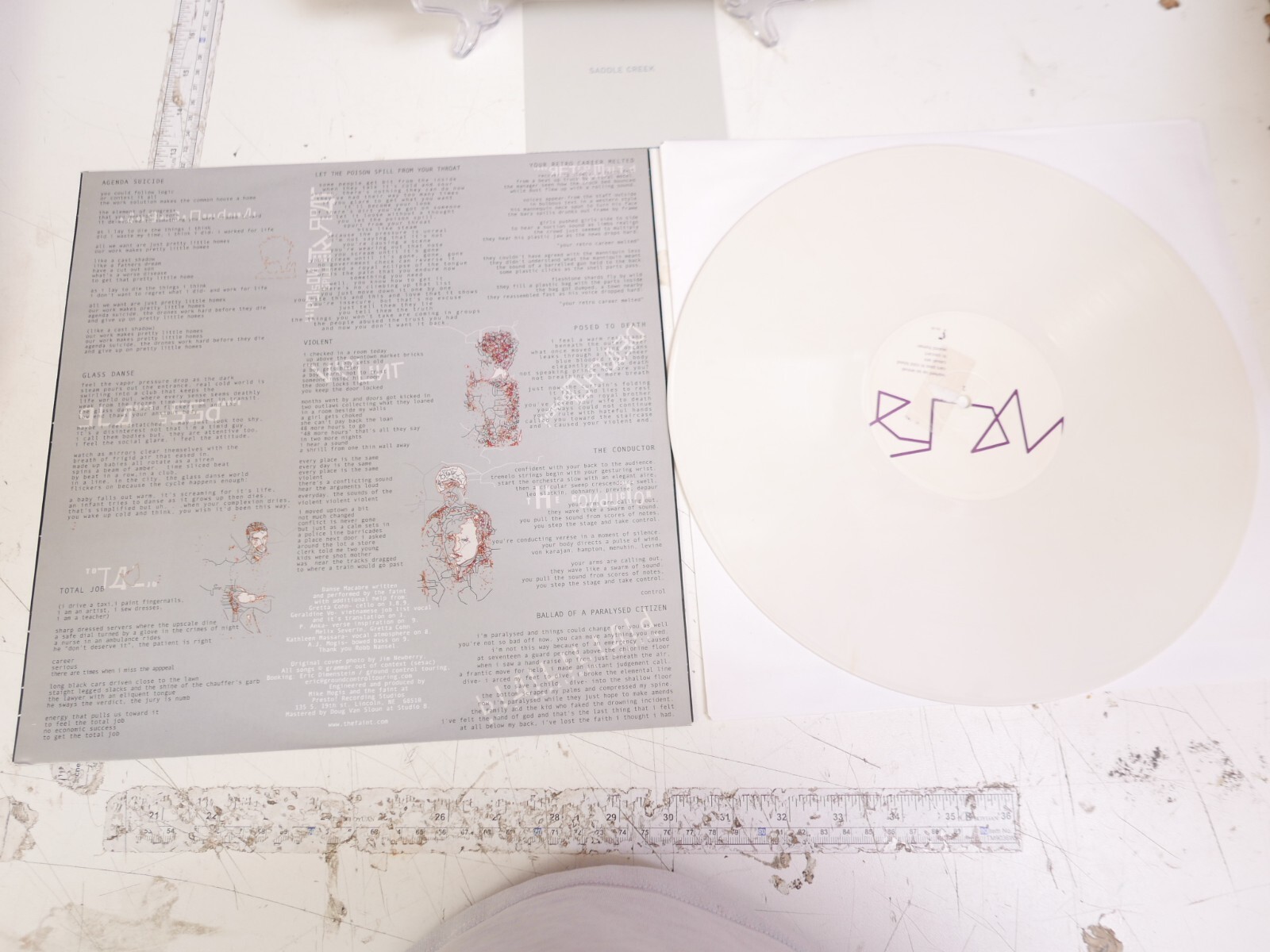 THE FAINT “Danse Macabre” WHITE COLOR Vinyl LP Record Saddle Creek