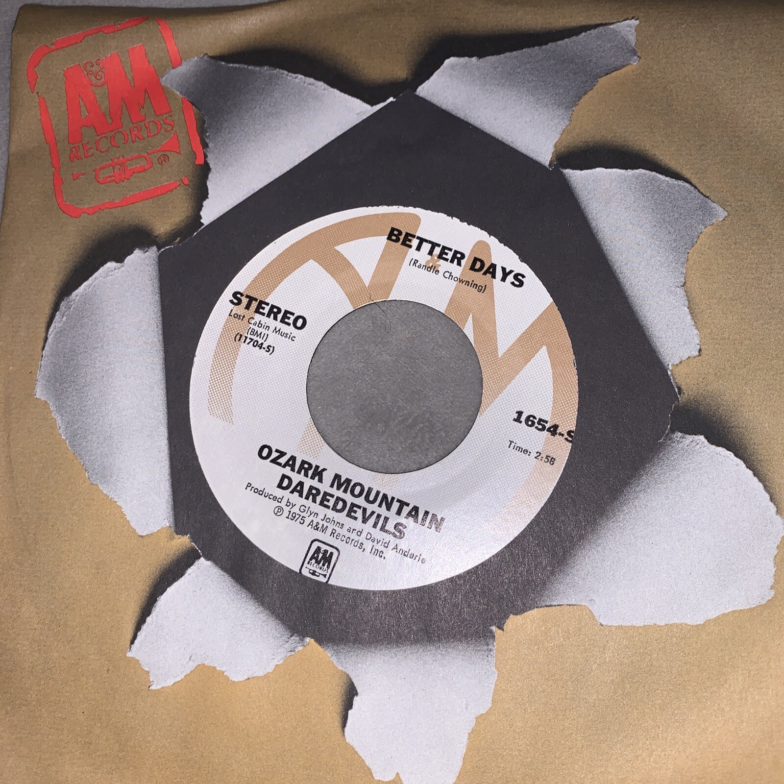 Ozark Mountain Daredevils “Jackie Blue” “Better Days” 45 Vg Tested 1974