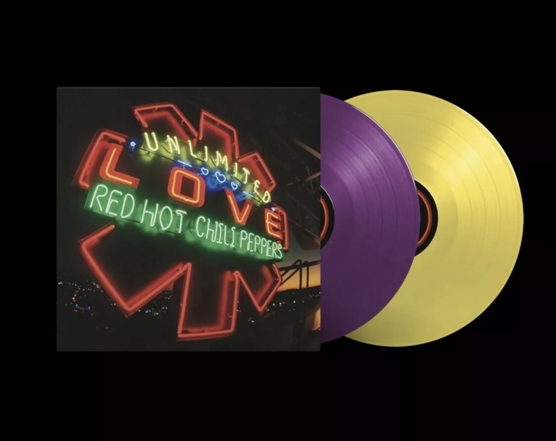 RED HOT CHILI PEPPERS UNLIMITED LOVE PURPLE AND GOLD VINYL LP LAKERS WOW
