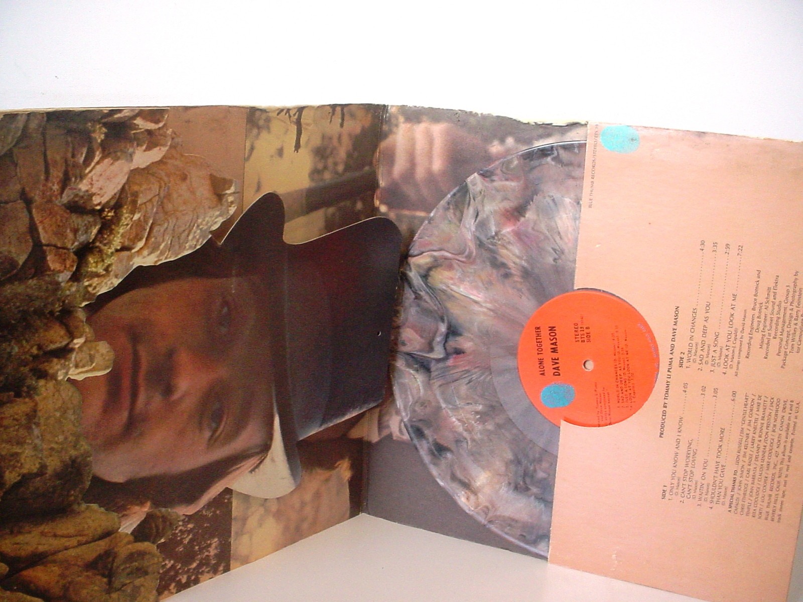 DAVE MASON Alone Together original MARBLE VINYL LP from 1970 BLUE THUMB BTS 19