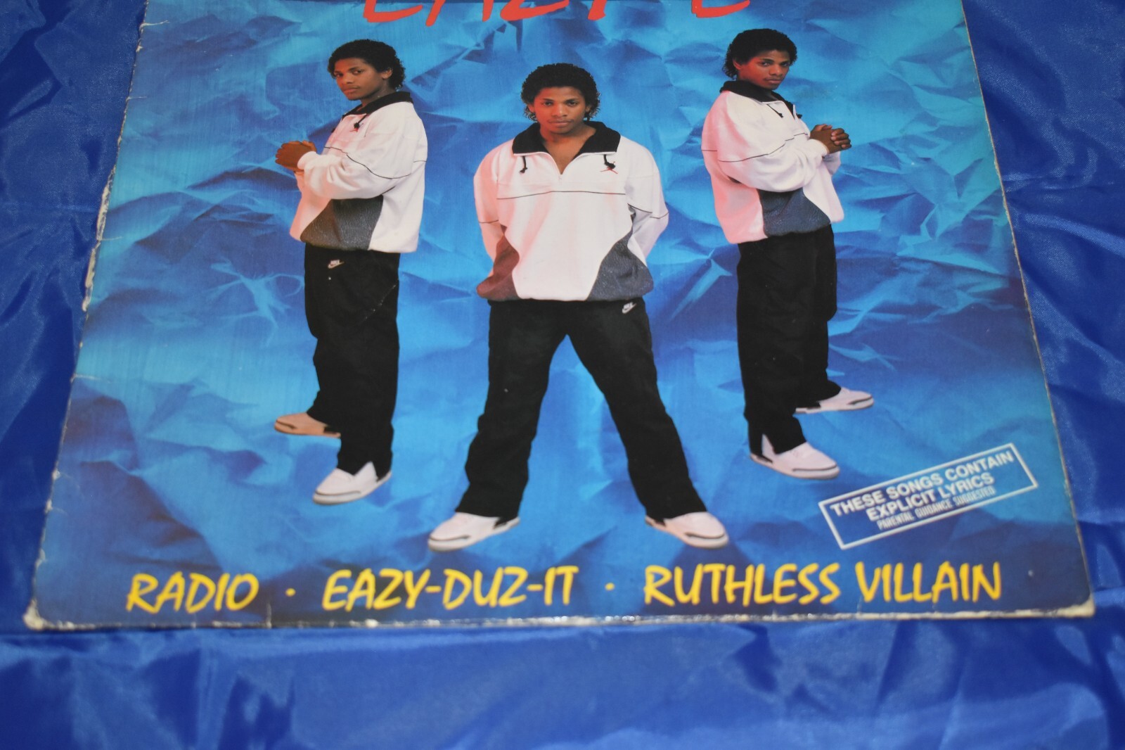 EAZY-E: Eazy-Duz-It 12″ Vinyl Record EP w/ Radio +Ruthless Villain 1988 P-3